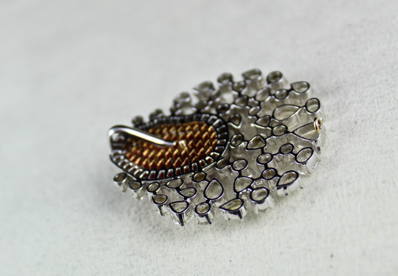 Certified Burma Ruby 10ct Natural Diamond 18k Gold Pendant Brooch