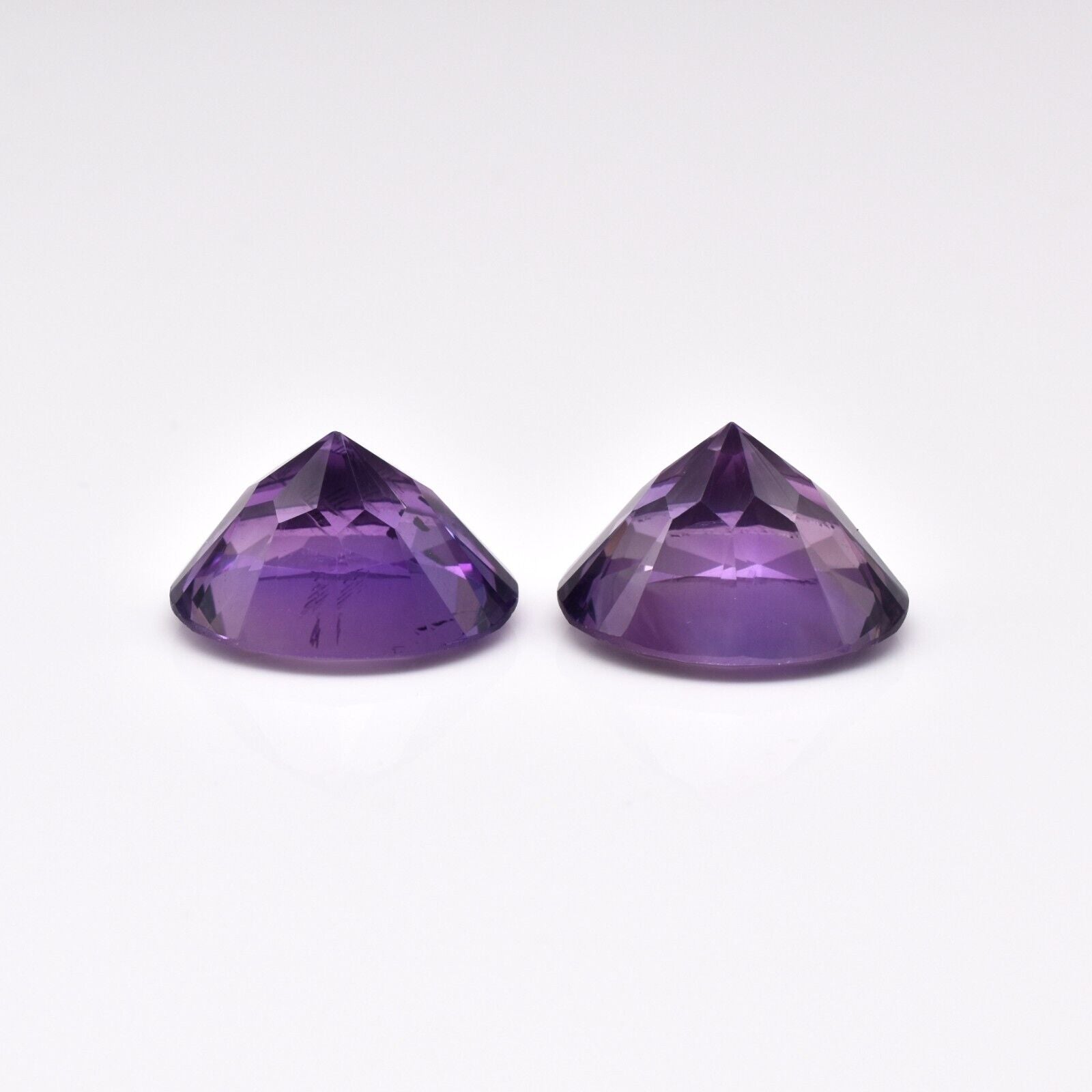 Big Natural Amethyst Oval Cut Gemstone Pair 23x18 mm 54.91 Ct Designing Earring