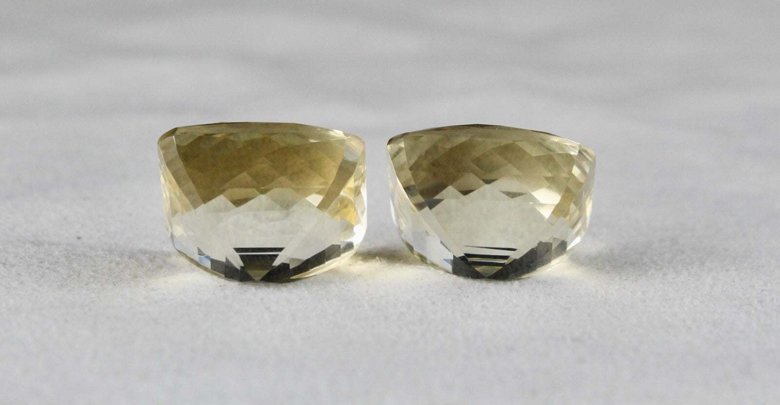 Natural Yellow Citrine Pair 69.50 Ct Square 2 Pcs Loose Gemstone Earring