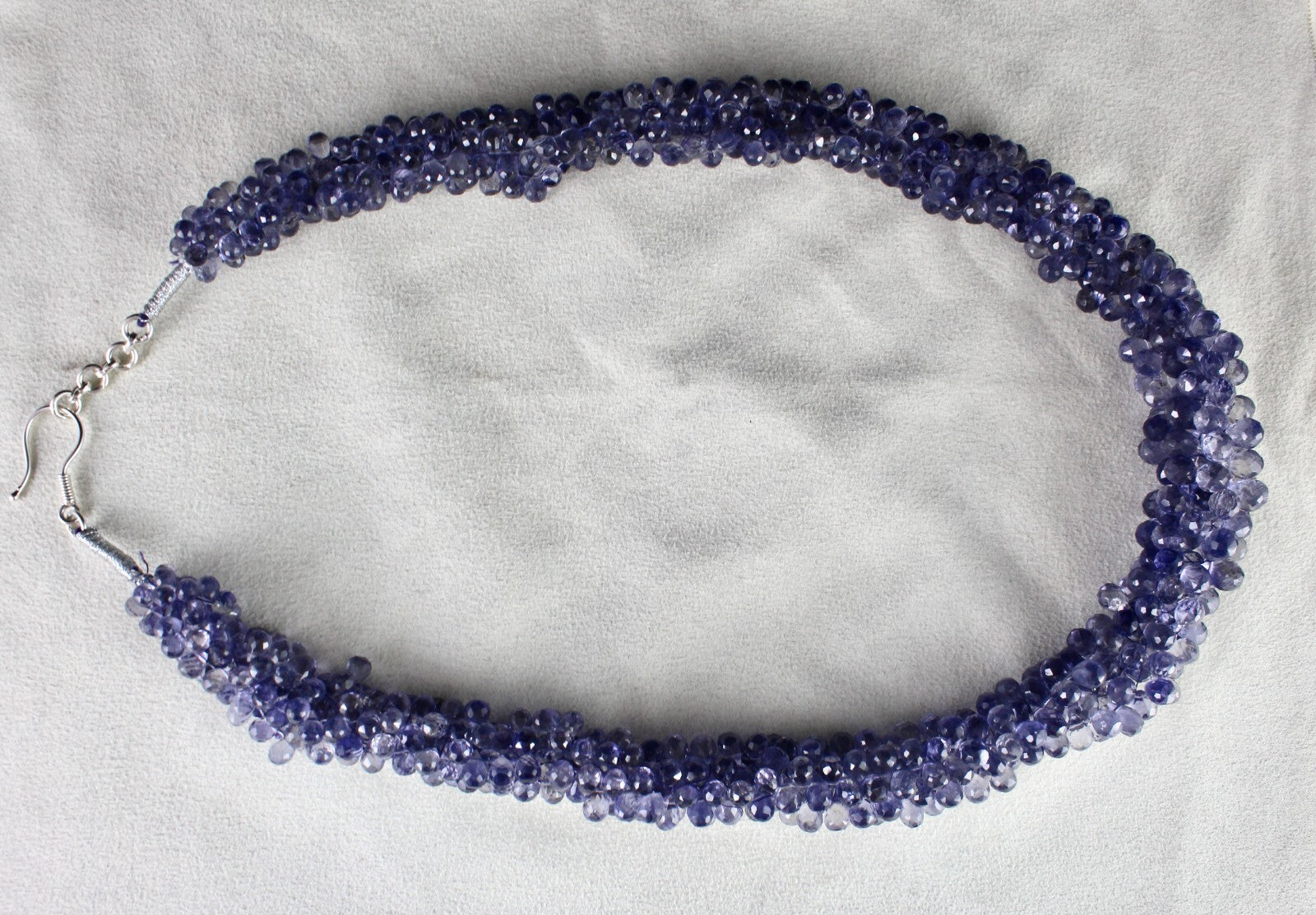 Certified Natural Blue Iolite Teardrop 901 Ct Gemstone Fashion Necklace