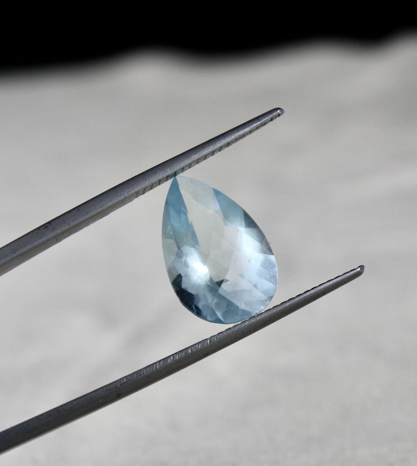 Natural Blue Aquamarine Pear Cut 4.51ct Gemstone For Ring Pendant