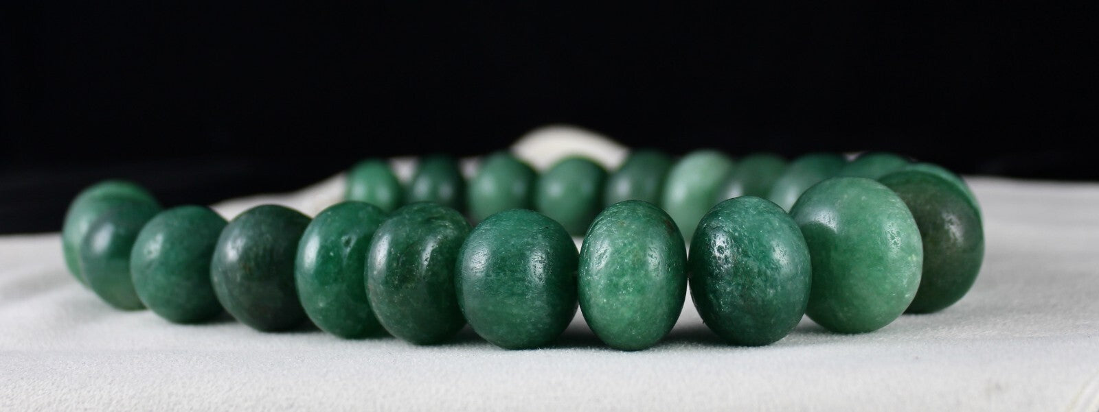 Green Quartz Round Beaded Necklace 1782 Ct Big Gemstone Beads