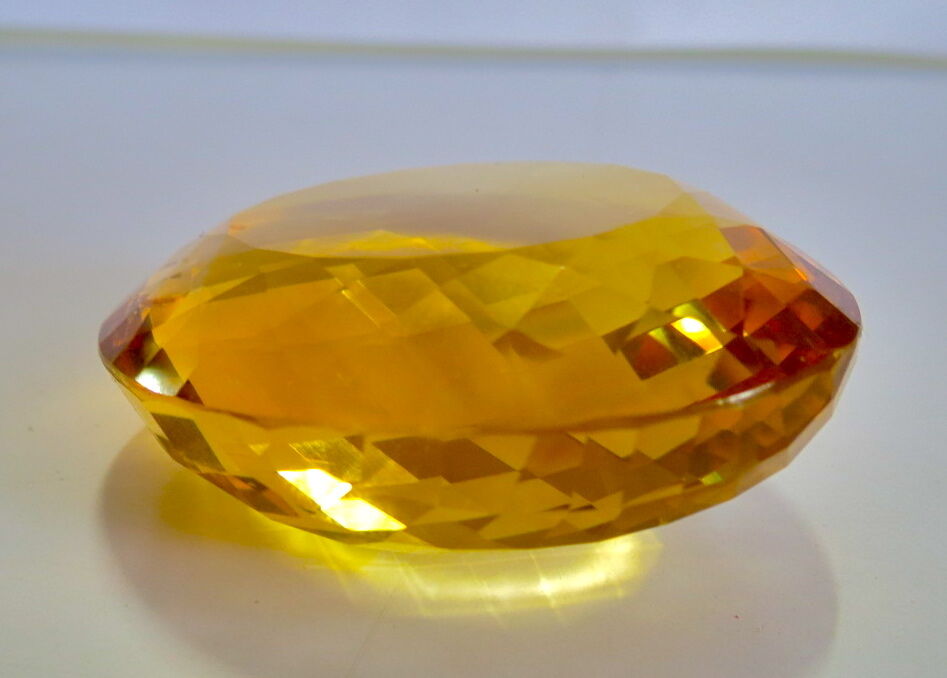 Fine Natural Yellow Citrine Oval Cut 46X37mm 242 Ct Big Gemstone Pendant Design