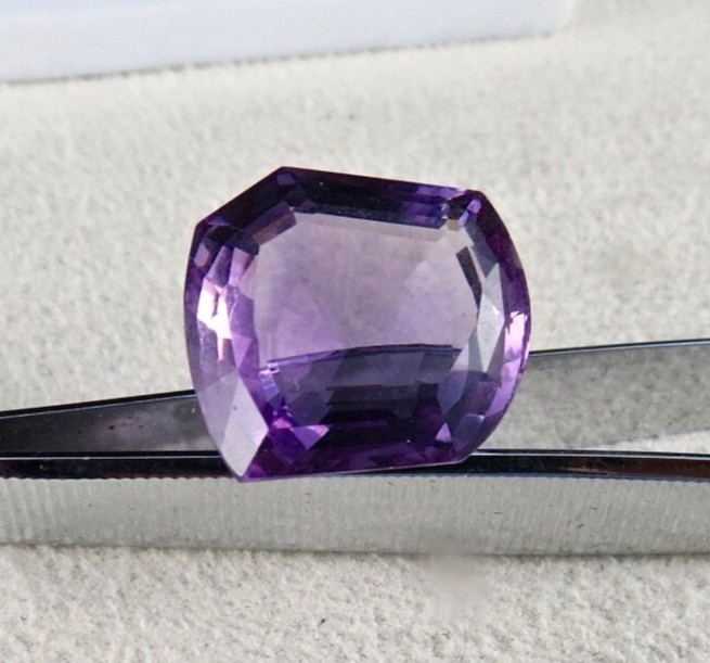 Natural Amethyst 24.85 Ct Purple Fancy Cut Gemstone For Pendant Ring For Women