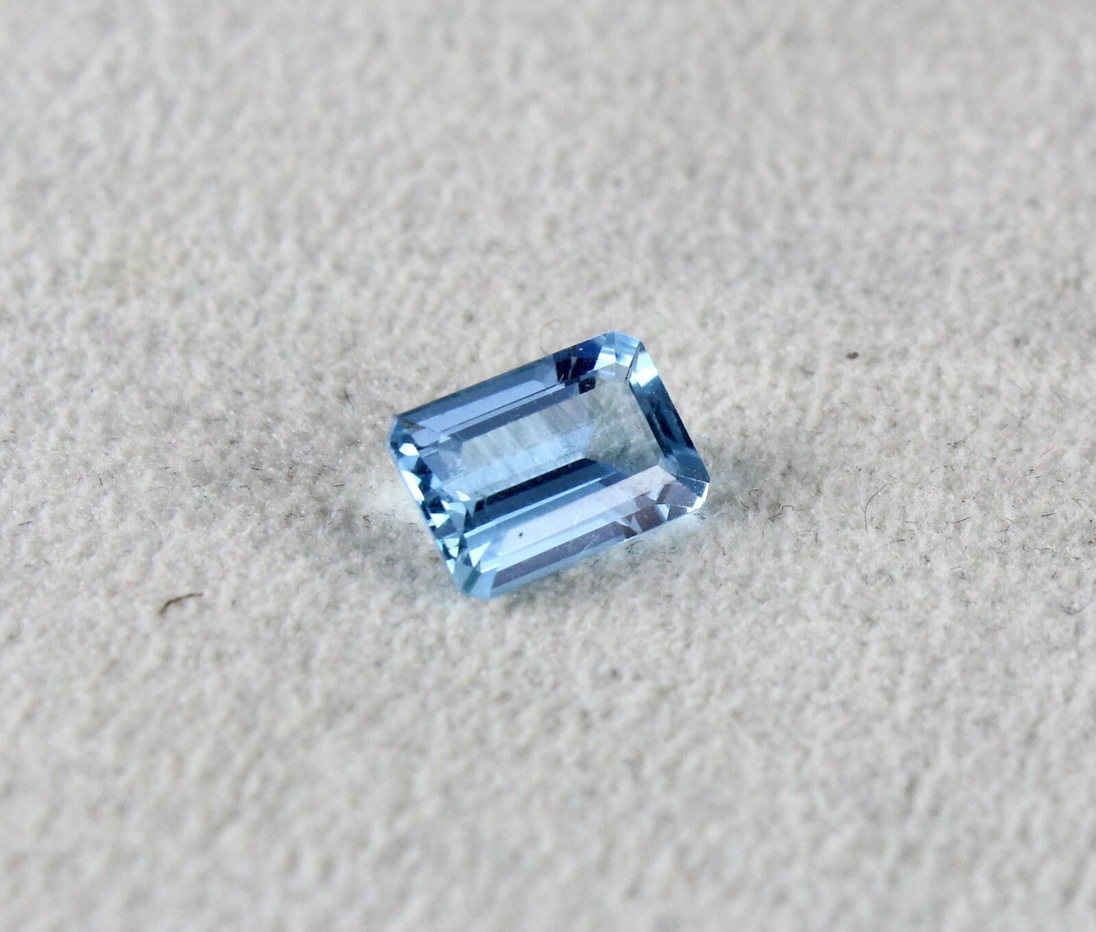 Natural Blue Aquamarine 1.56ct 9x6mm Octagon Cut Gemstone Ring Pendant