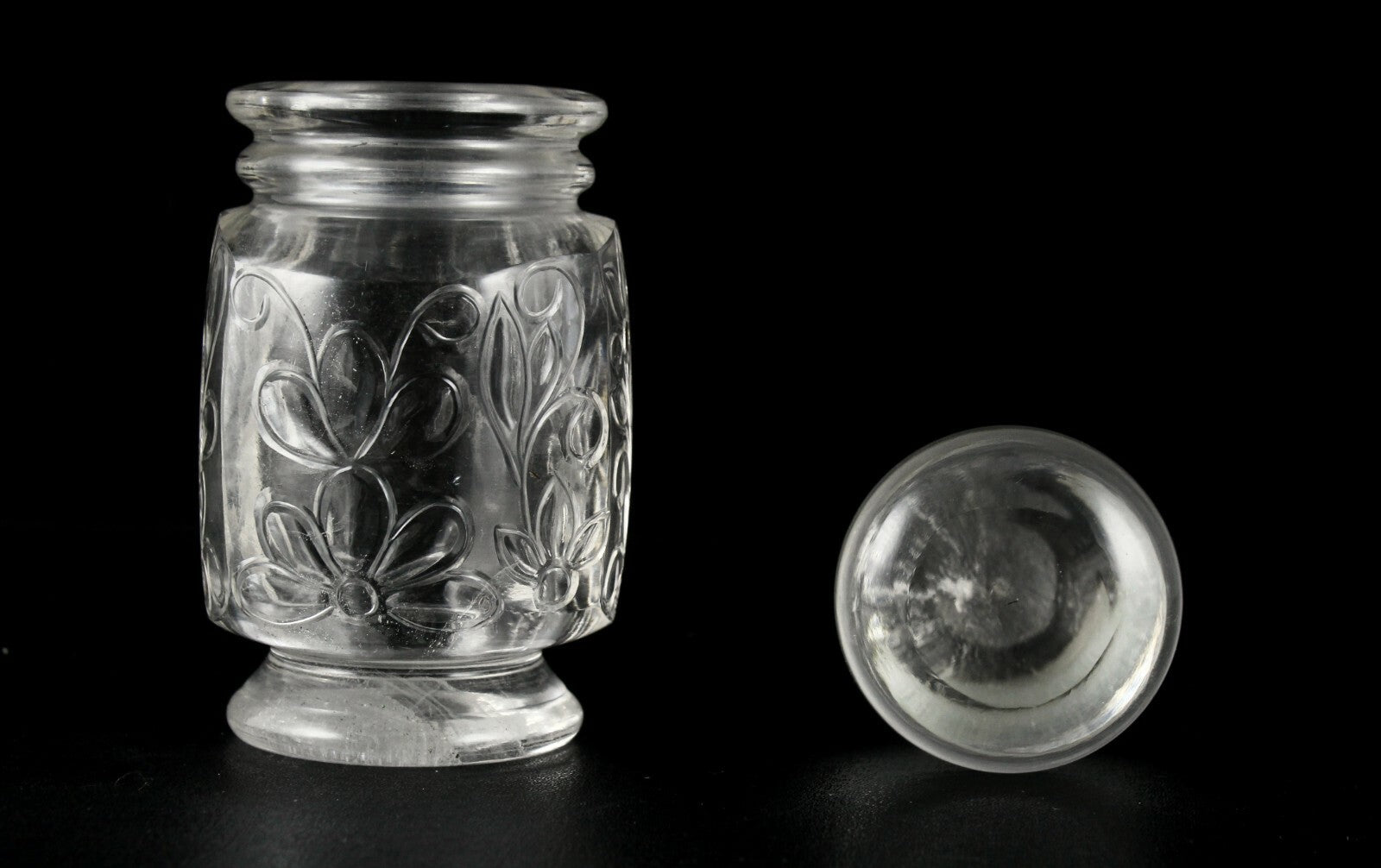 Certified Hand Carved Natural Rock Crystal Quartz 1655 Ct Perfume Bottle Decor