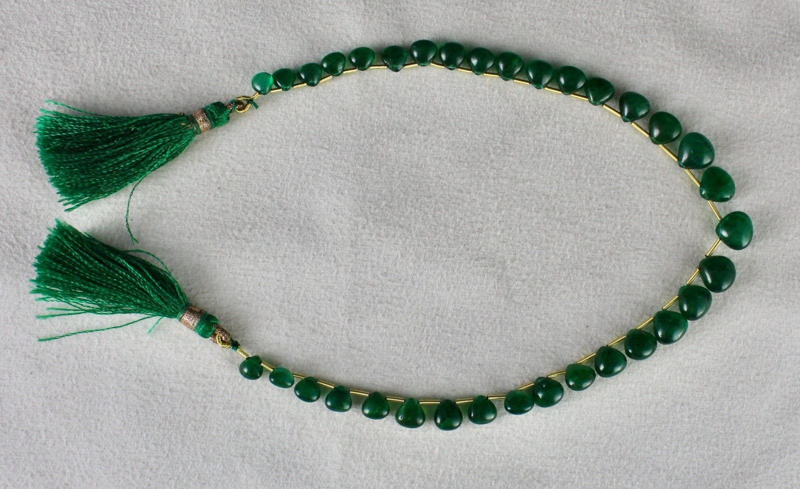 Certified Natural Emerald Teardrop Heart 34p 53.43 Ct Hanging Gemstone Designing