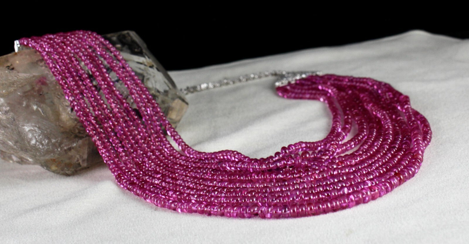 Certified Natural Burma Pink Sapphire 10ct Natural Diamond 18k Gold Necklace