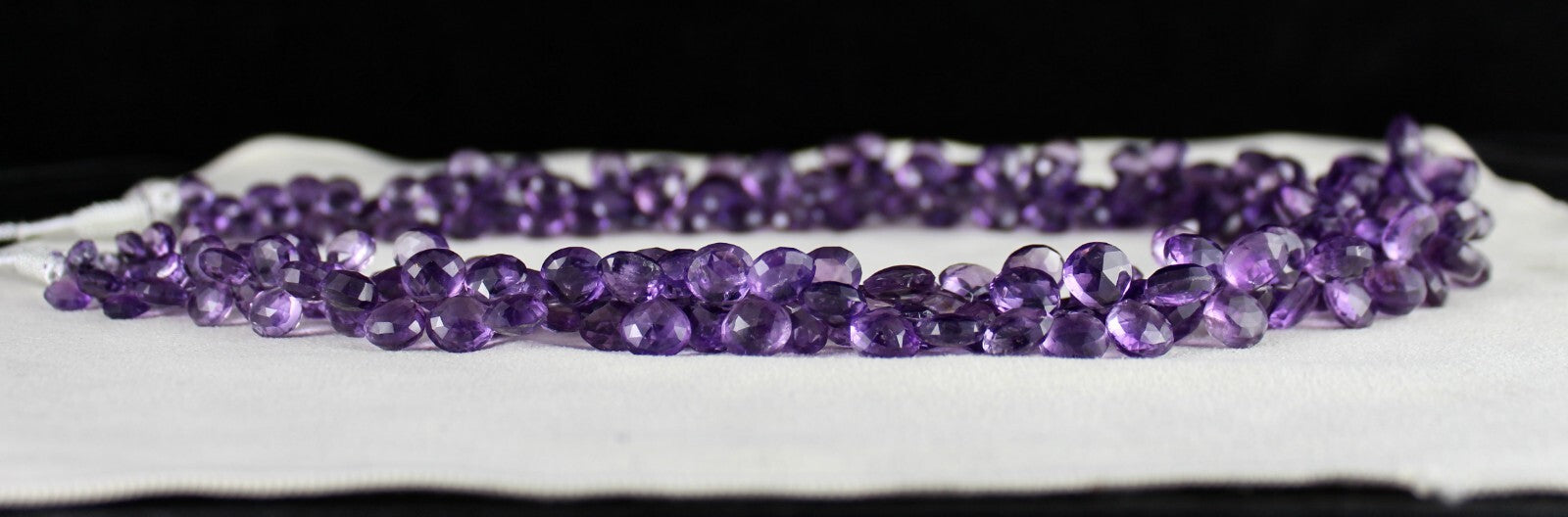 Certified Natural Purple Amethyst 1157 Ct Teardrop Beads 2 L Necklace For Women