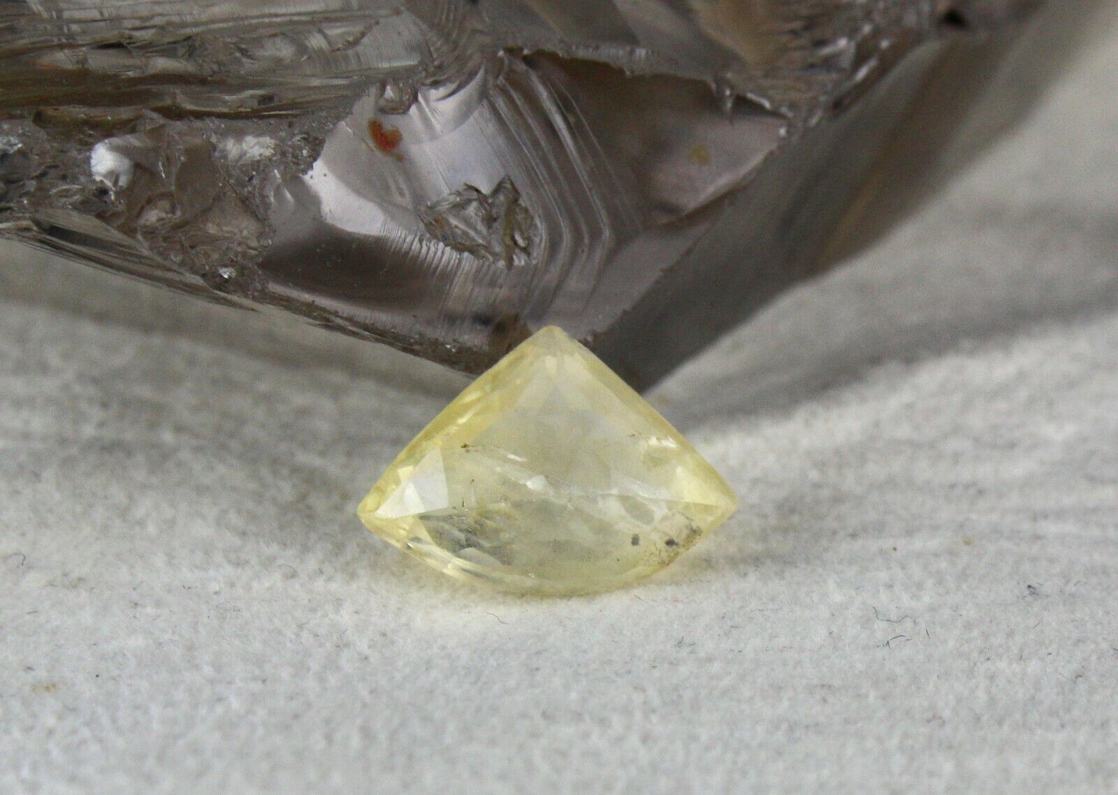 Natural Untreated Yellow Sapphire Triangle Cut 8.63 Carats Gemstone Pendant Ring