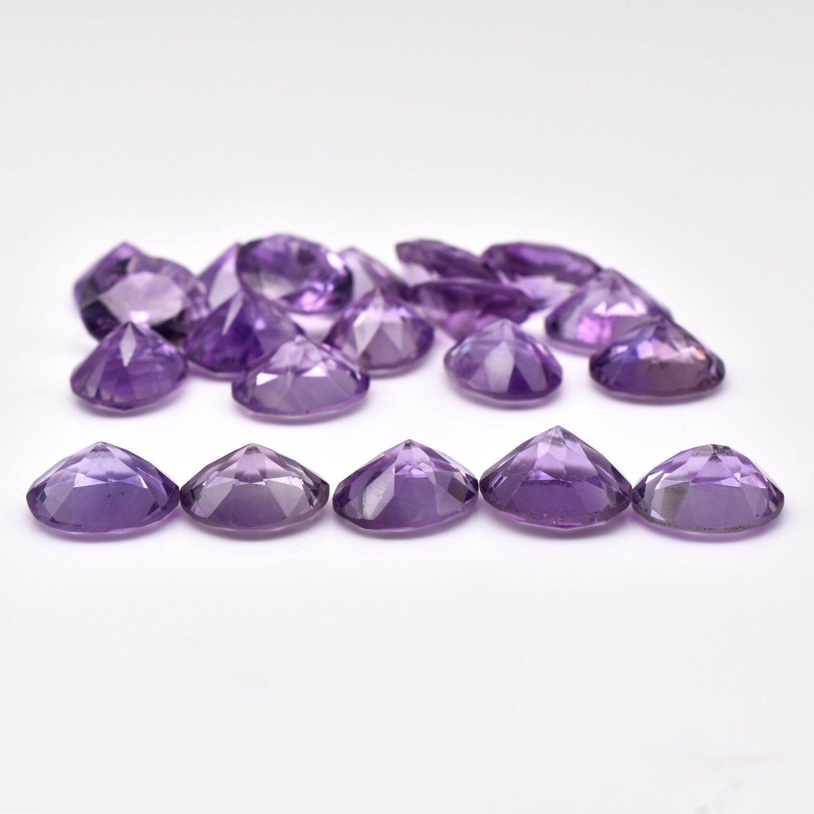 Natural Amethyst Oval 12x10mm 20 Pc 75.15 Ct Loose Gemstone Bracelet Set Design