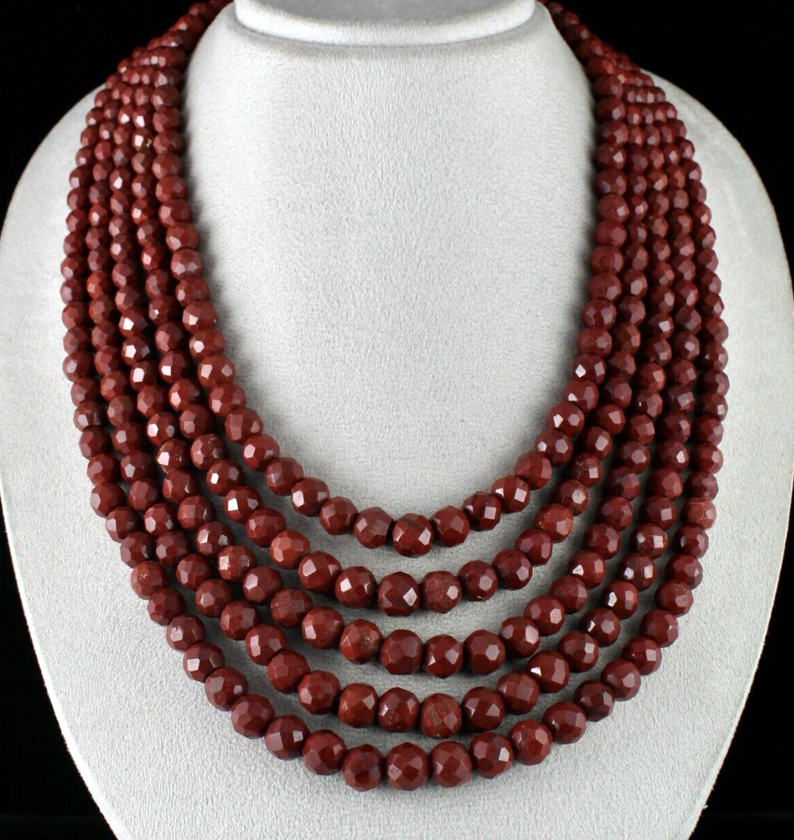 Natural Red Jasper Beads Round 1478 Carats Gemstone Necklace For Women