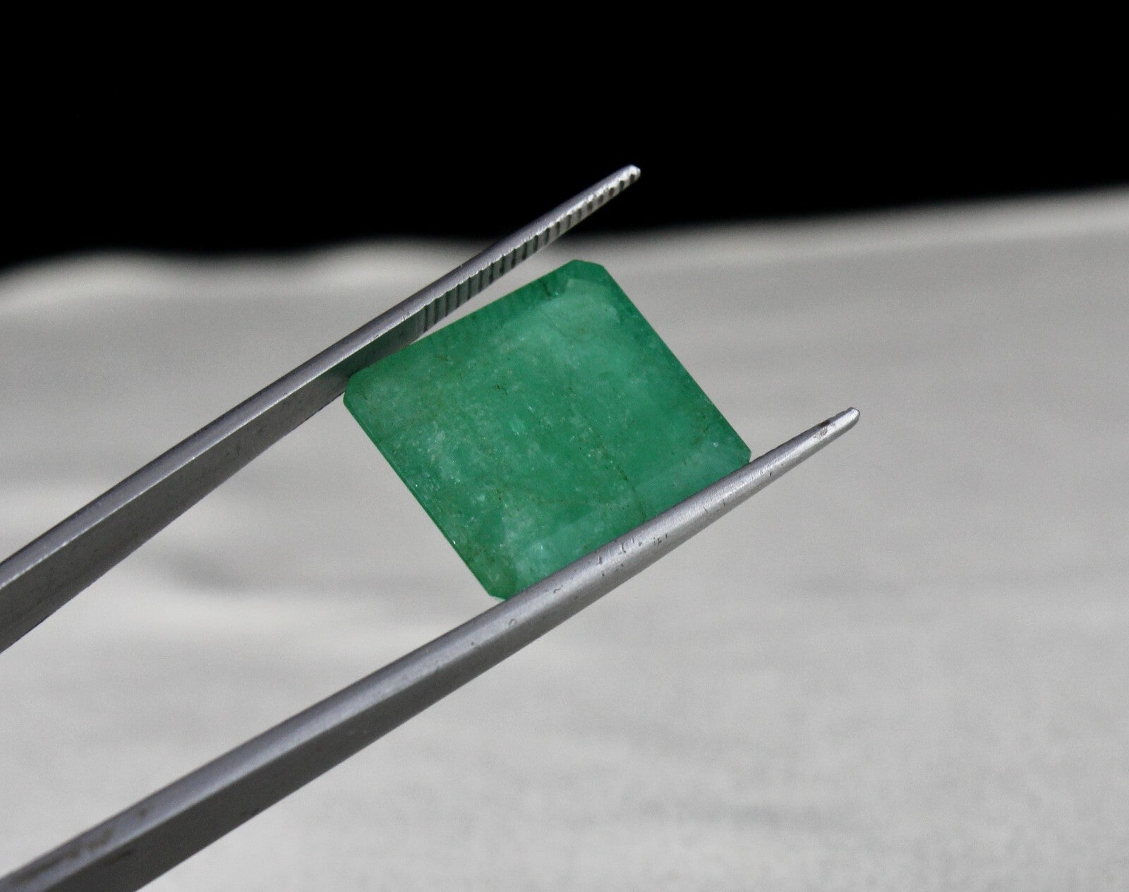 Certified Natural Unheated Emerald 19.47ct Square Cut Gemstone For Ring/pendant