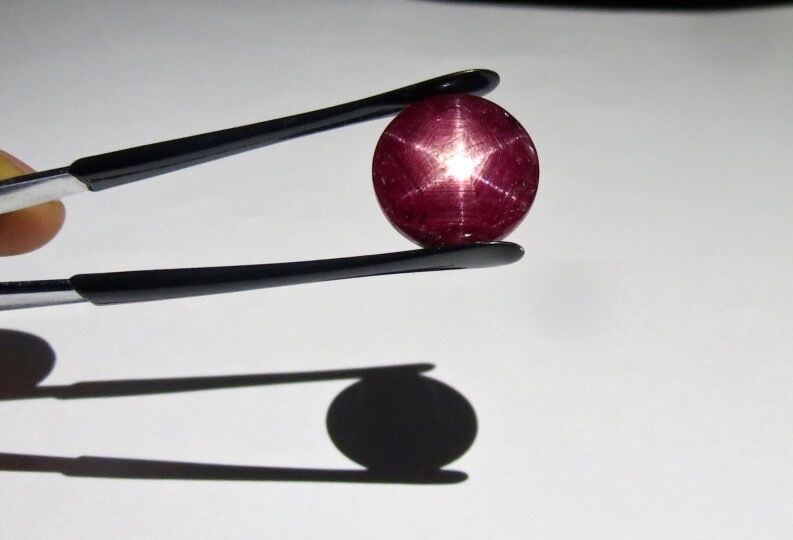 NATURAL 6 LINE STAR RUBY OVAL CABOCHON 21.35 CTS GEMSTONE FOR RING PENDANT