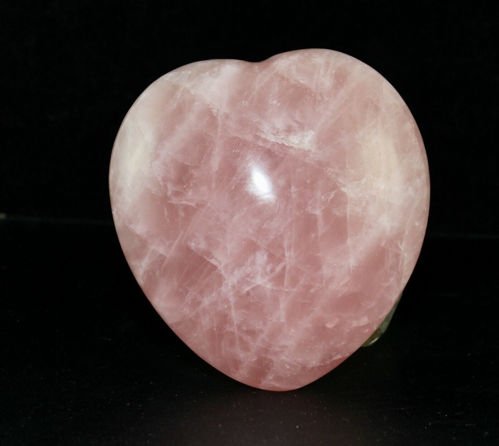 NATURAL ROSE QUARTZ HEART CARVED 2138 CTS GEMSTONE PAPER WEIGHT FOR HOME DECOR