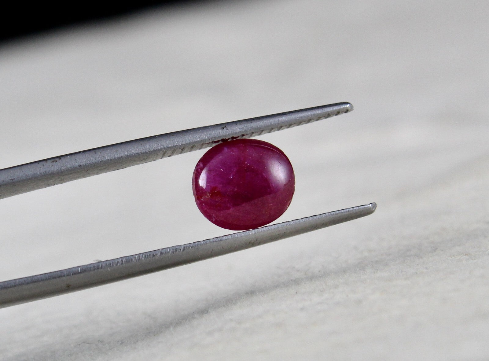 Certified Natural Ruby Oval Cabochon 8.02 Ct Loose Gem For 3 Stone Ring Design