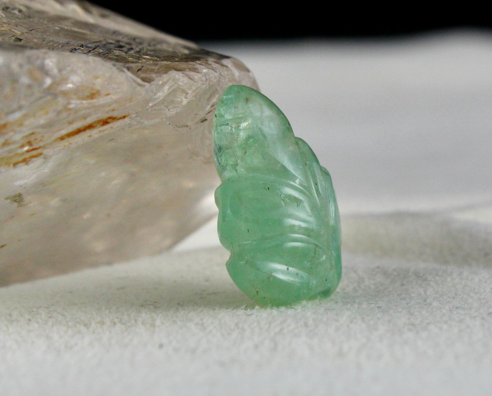 Certified Natural Colombian Emerald Leaf 12.07 Ct Gemstone For Pendant Ring