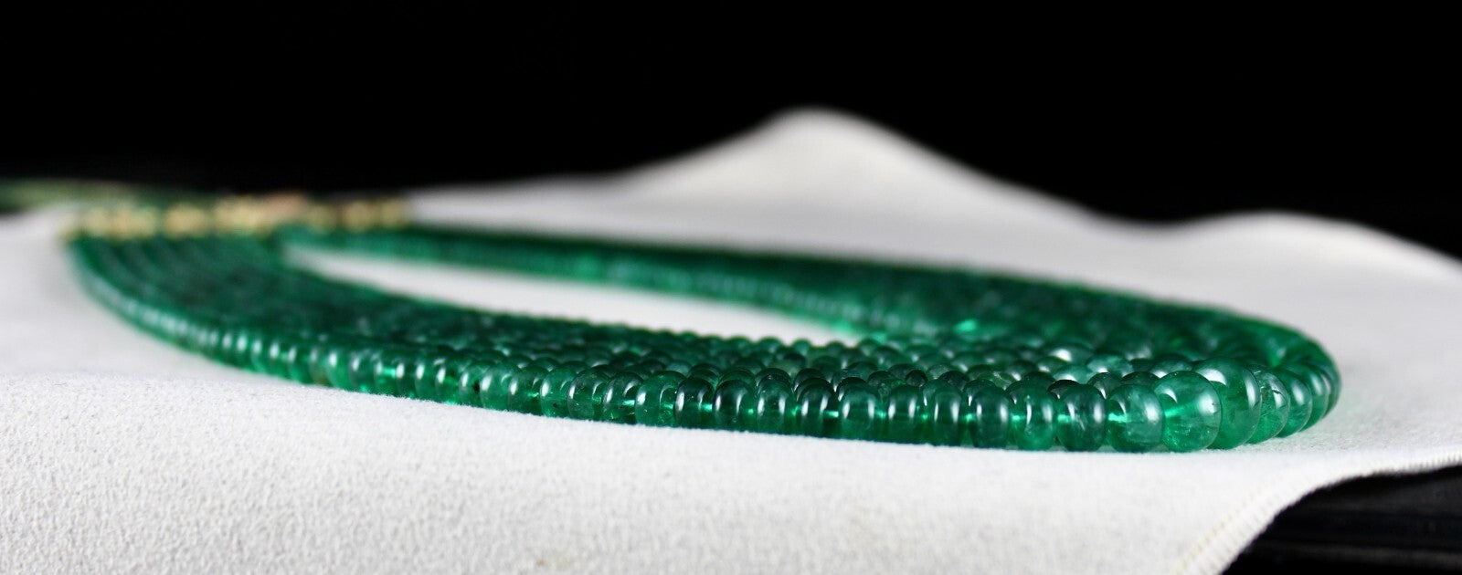 Certified Natural Zambia Emerald Beads 832ct Gemstone Necklace 7 Line