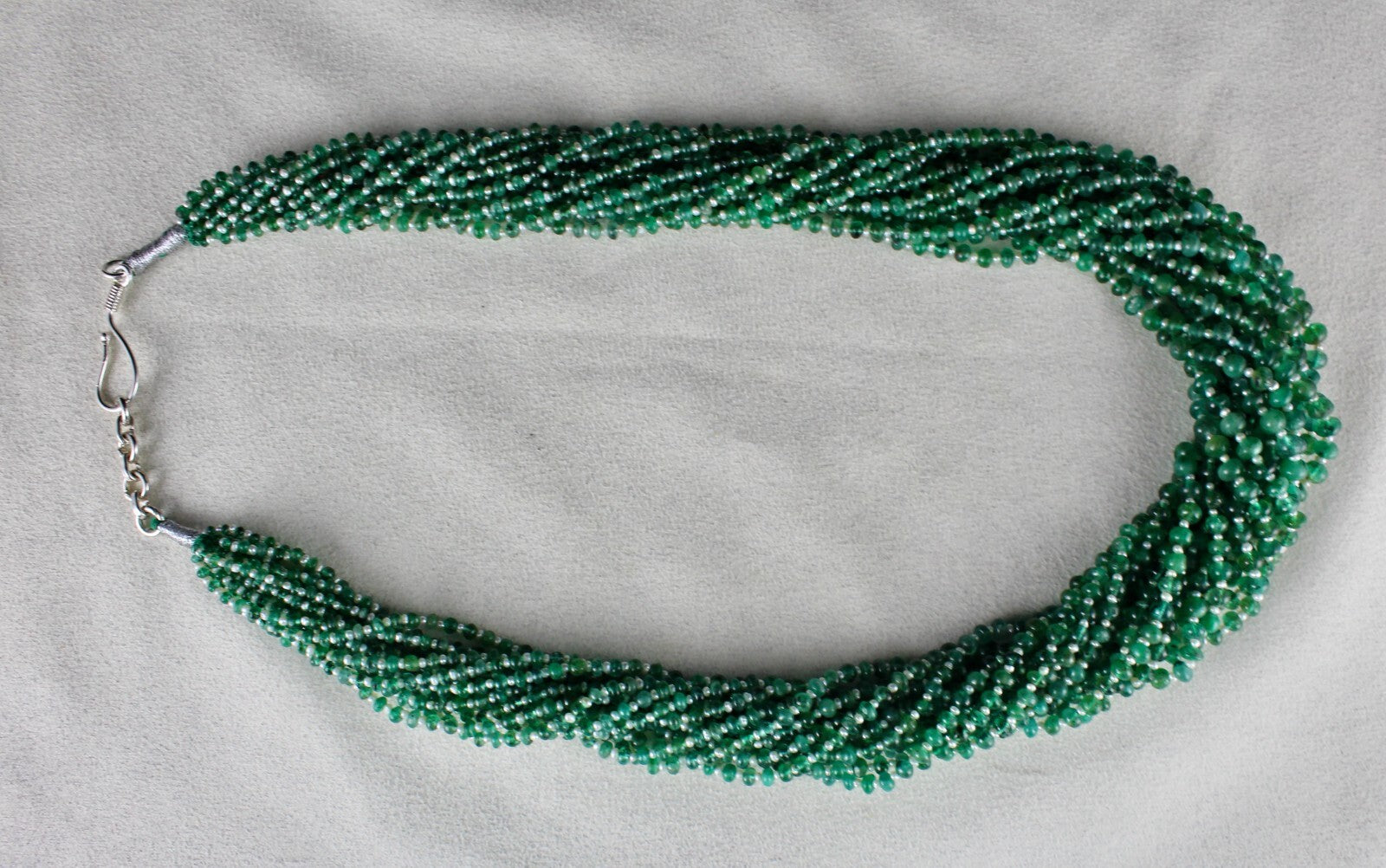 Certified Natural Emerald 622 Ct Pearl Beads Round Gemstone Party Necklace