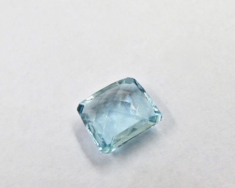 Natural Blue Aquamarine Square Cut Gemstone 4.76 Carats Ring Pendant Designing