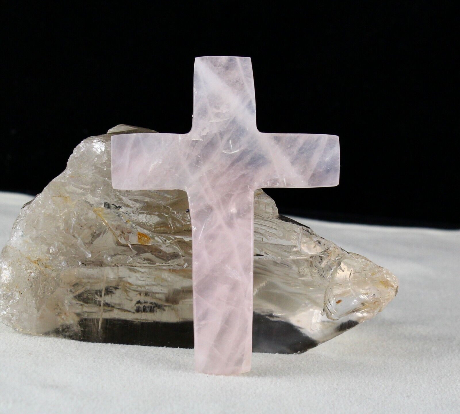 VINTAGE NATURAL MULTI QUARTZ 5 PCS 749 CARATS GEMSTONE SPIRITUAL CROSS PENDANT