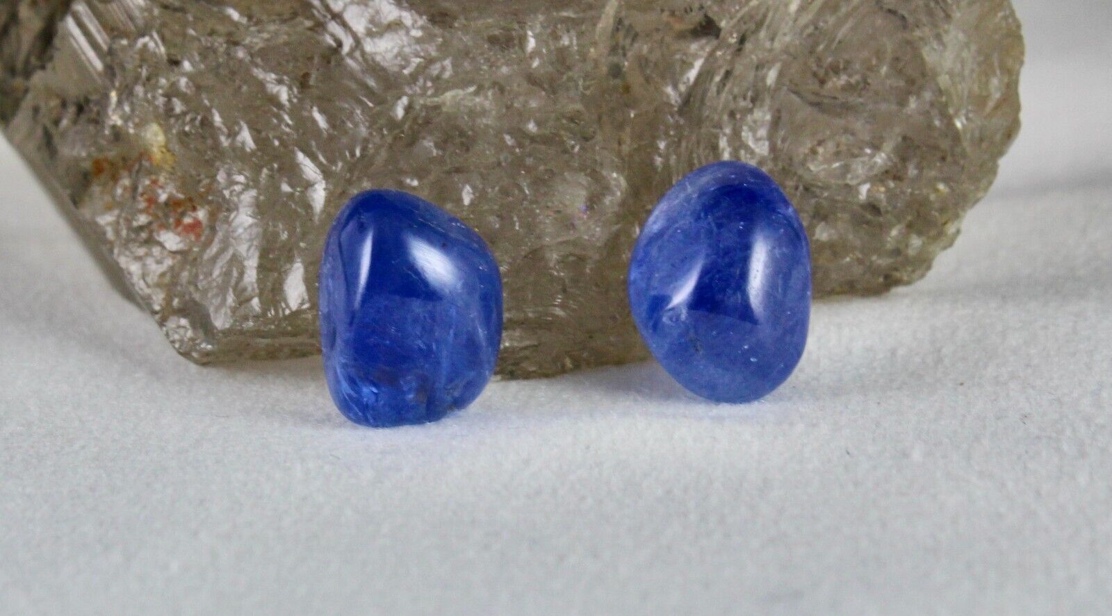 Blue Sapphire Gemstone Loose Natural Certified 34.83 Ct Cabochon Pair Earring