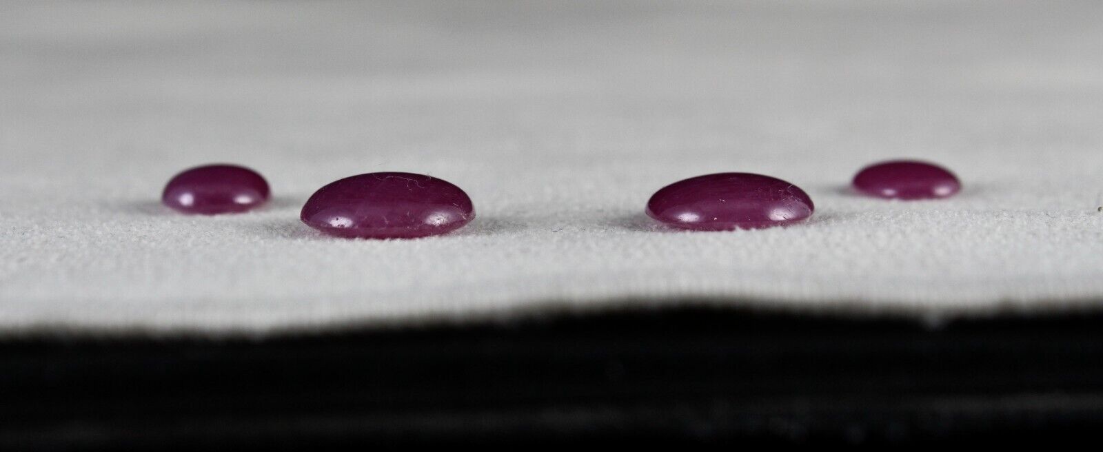 NATURAL RUBY OVAL CABOCHON 4 PC 18.19 CT LOOSE GEMSTONE FOR EARRING DESIGNING