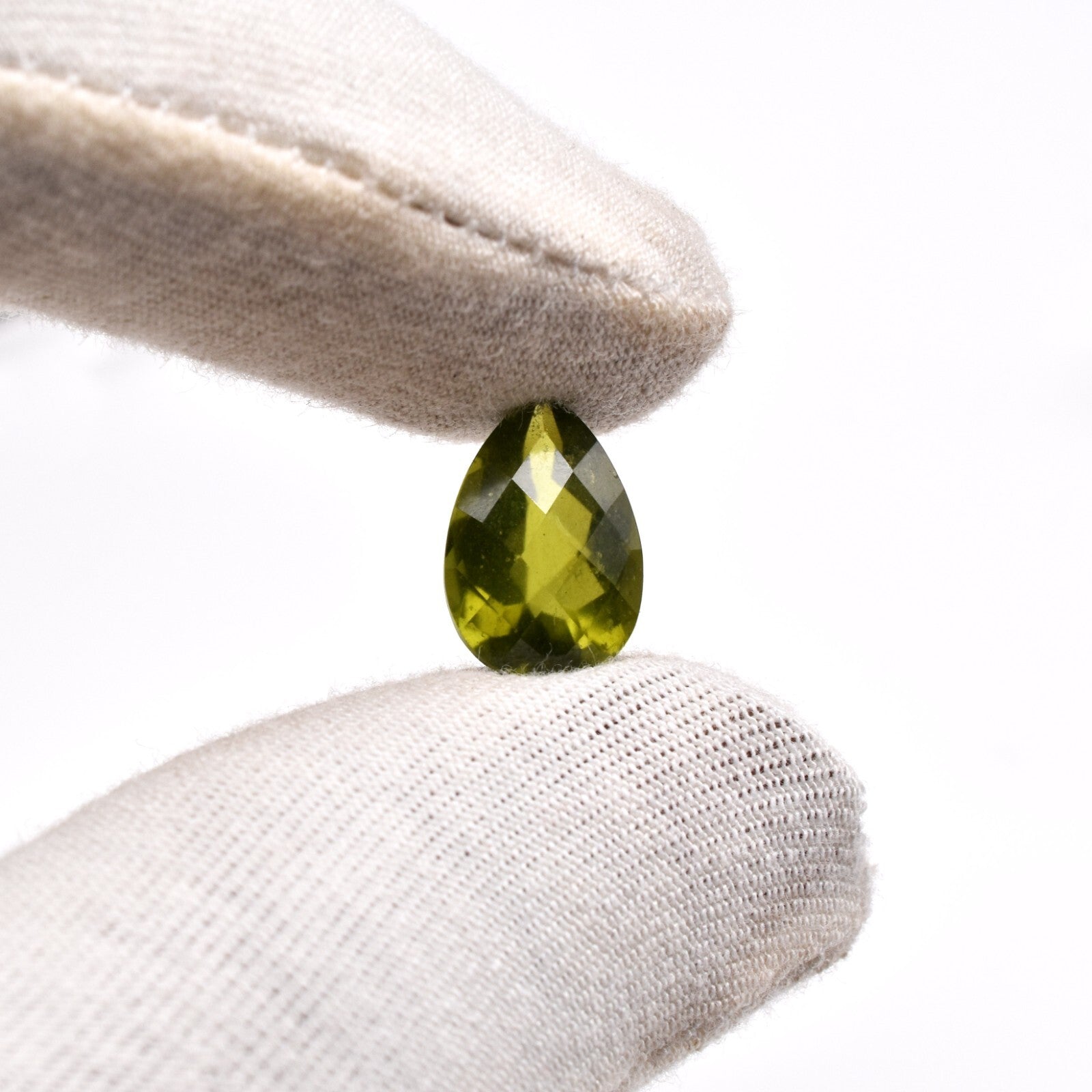 Certified Natural Vesuvianite Idocrase 59.74 Ct Pear Cut Green Gemstone Set