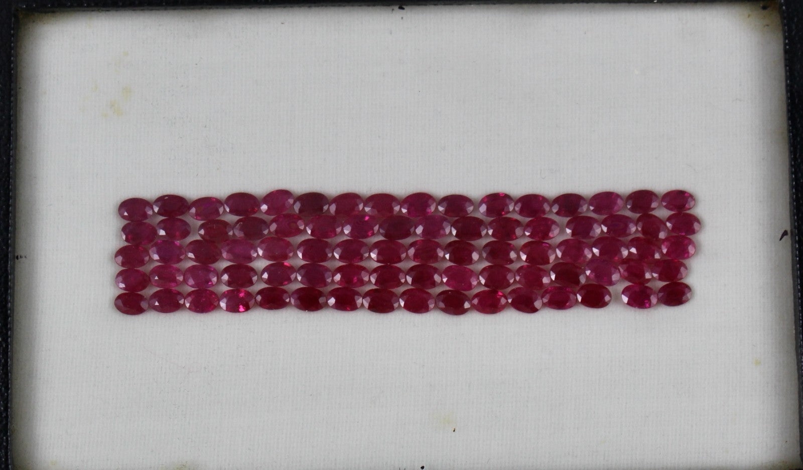 Certified Natural Heated Burma Ruby 46.30 Ct Oval Cut 80 Pc Gemstone Bracelet