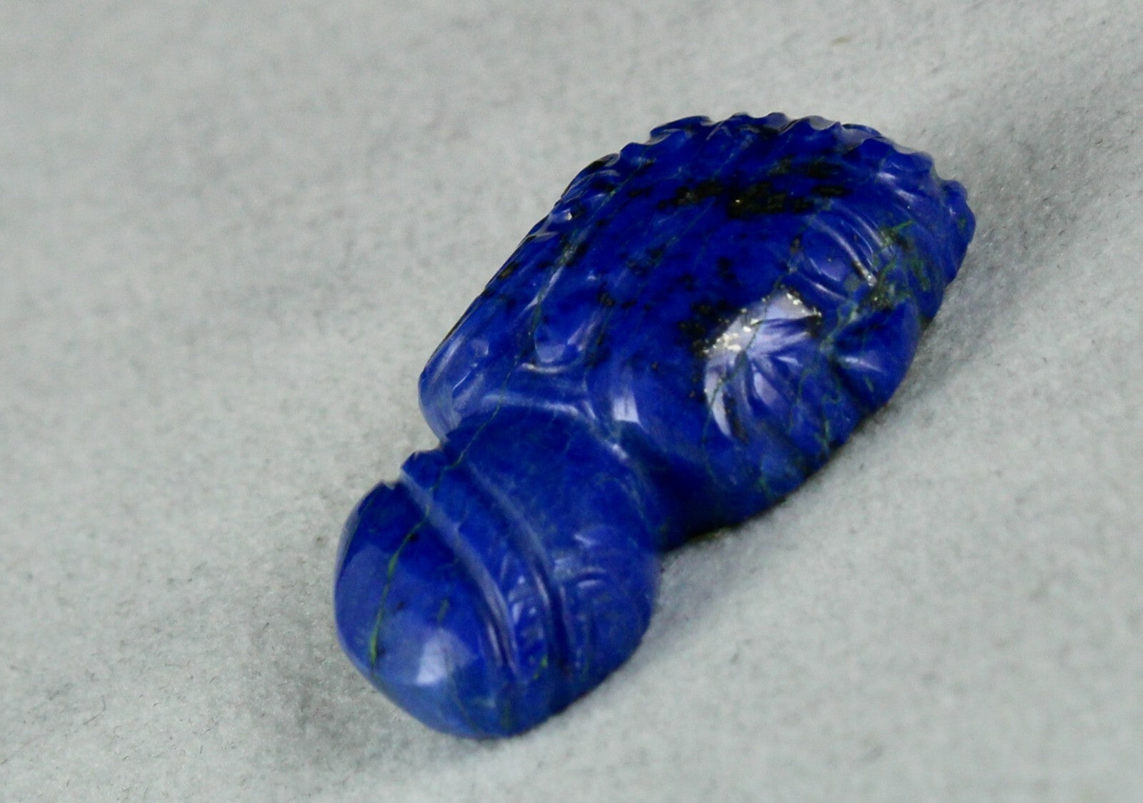 Natural Lapis Lazuli 35mm 57.95cts Carved Gemstone For Pendant Design