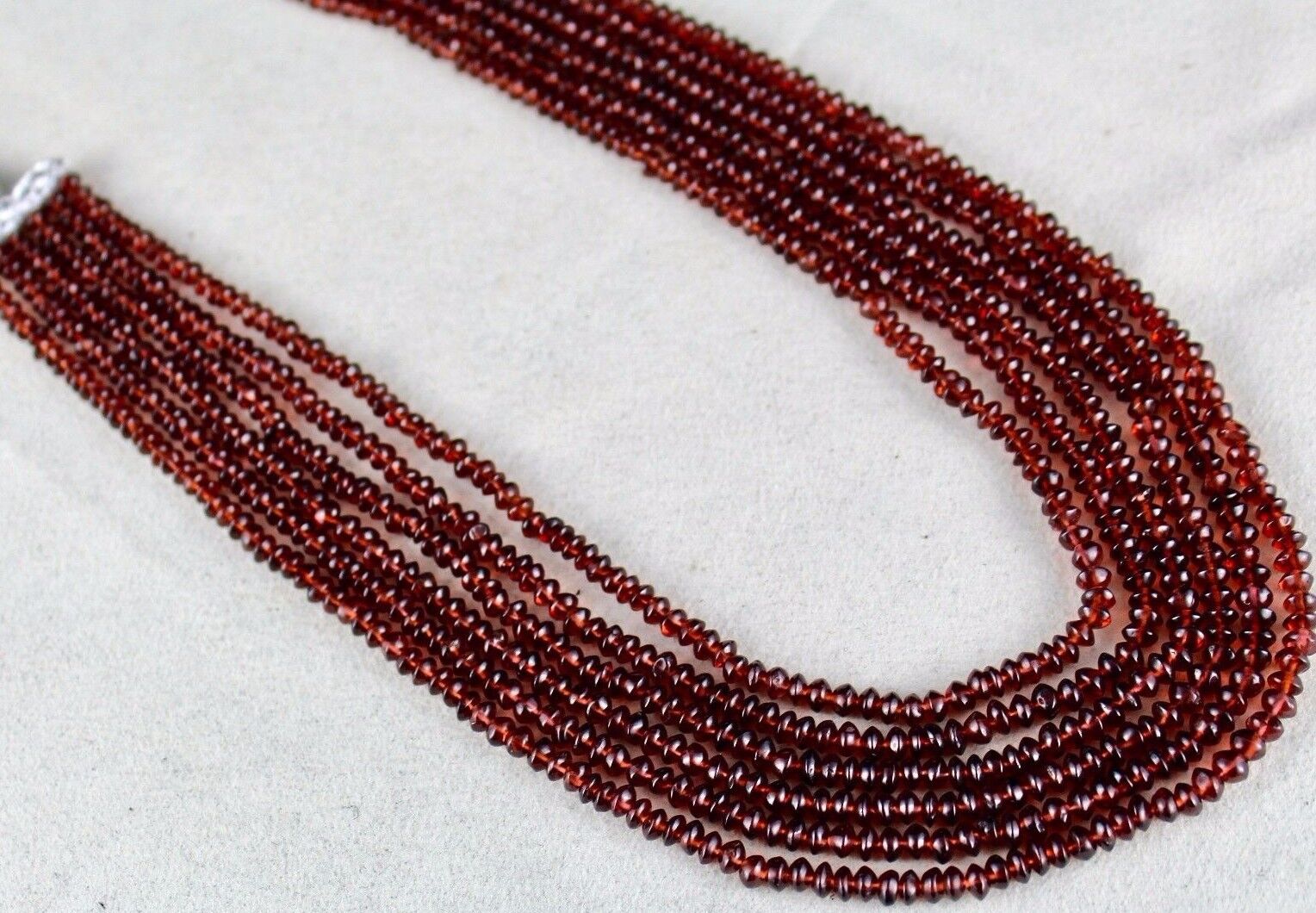 Natural Red Garnet Round 6 L 523 Ct Gemstone Fashion Beaded Necklace Accessories