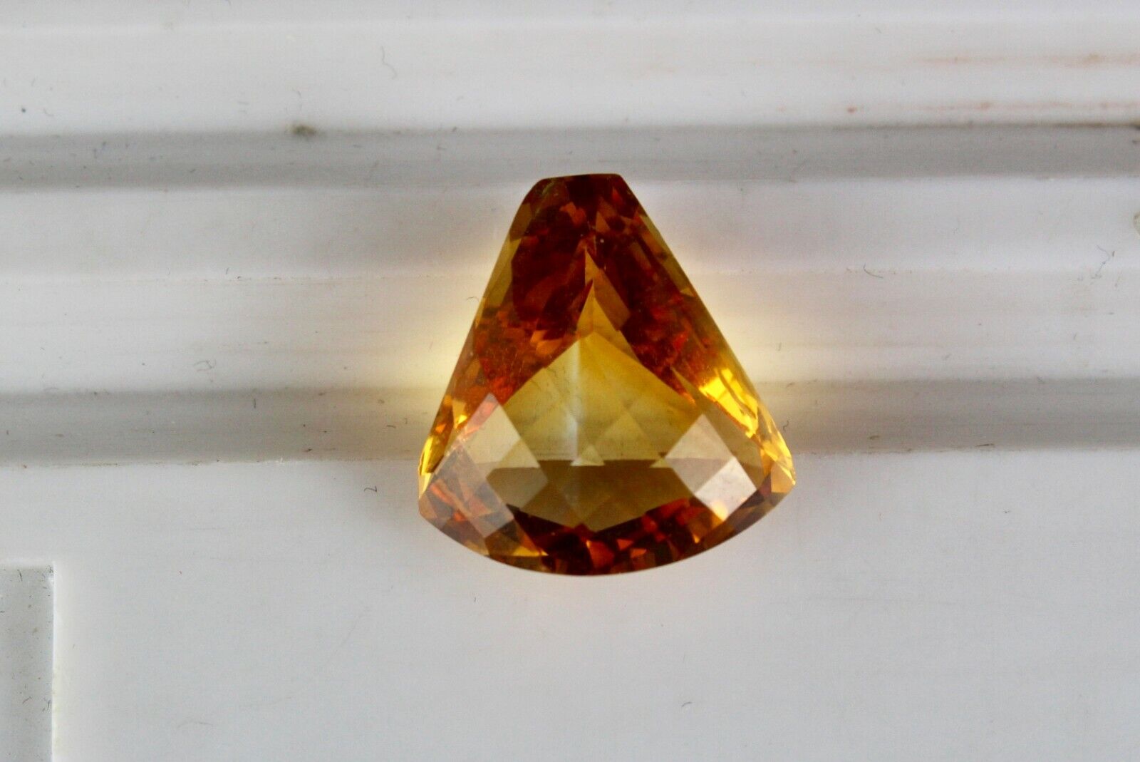 NATURAL YELLOW CITRINE FANCY FACETED CUT 13.33 CARATS GEMSTONE PENDANT DESIGNING