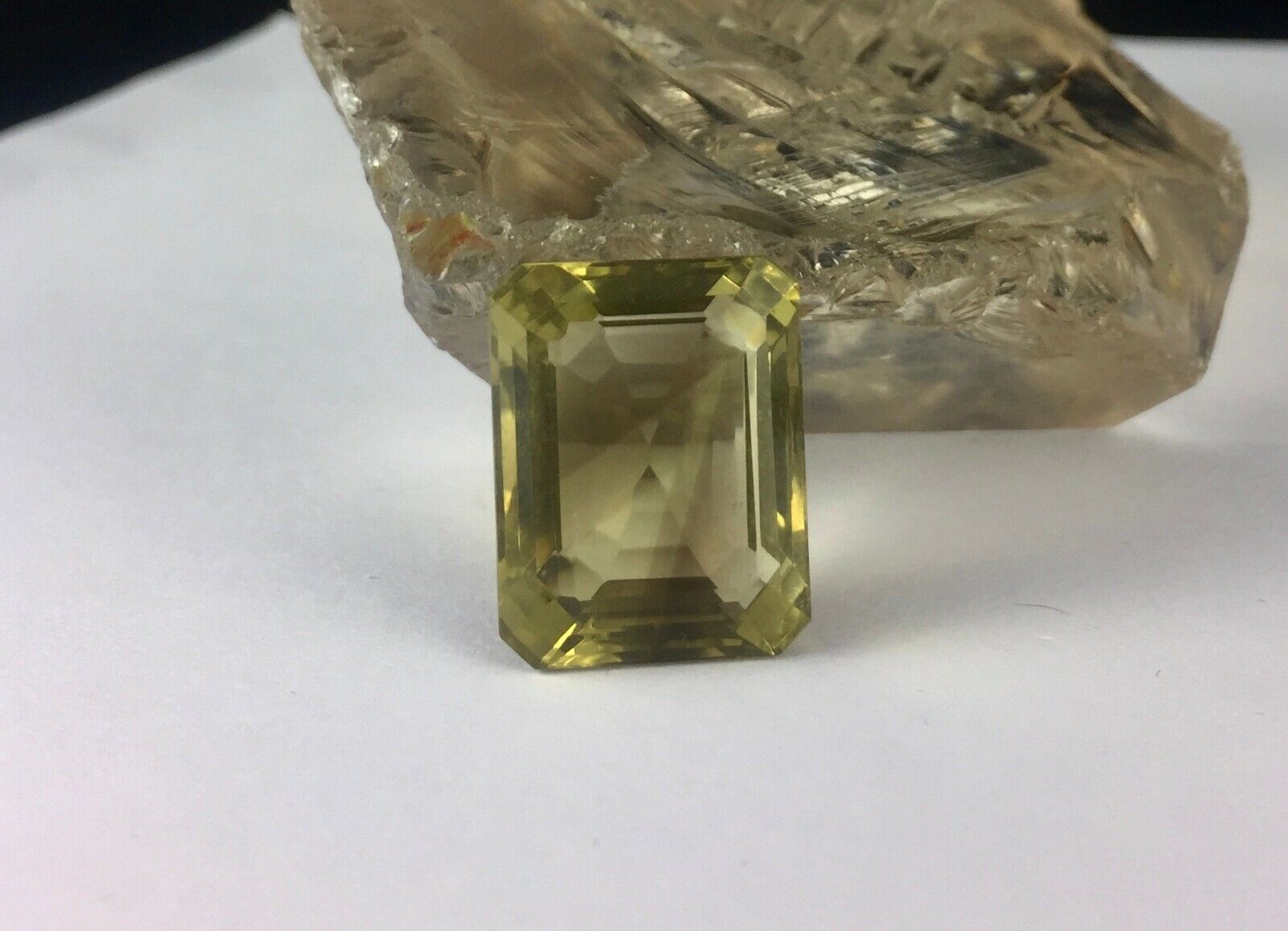 Natural Lemon Smoky Quartz Octagon Cut 22x17 mm 38.10 Cts Big Gemstone Pendant