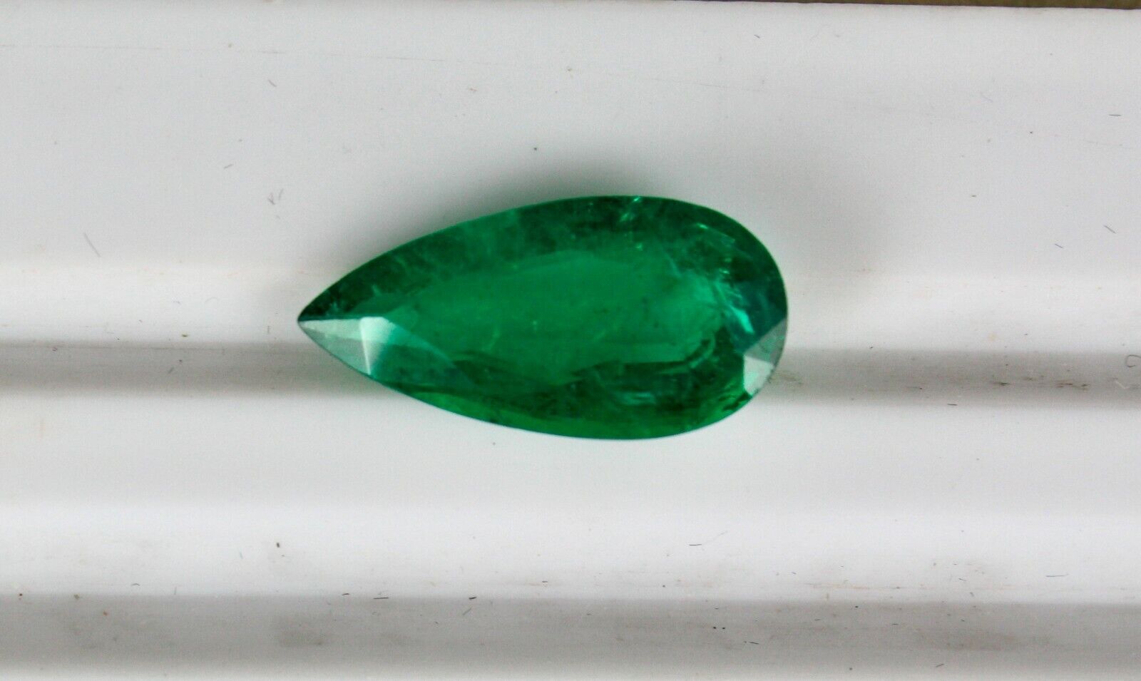 Gsi Certified Natural Zambian Emerald Pear 6.49 Cts Loose Gemstone Ring Pendant