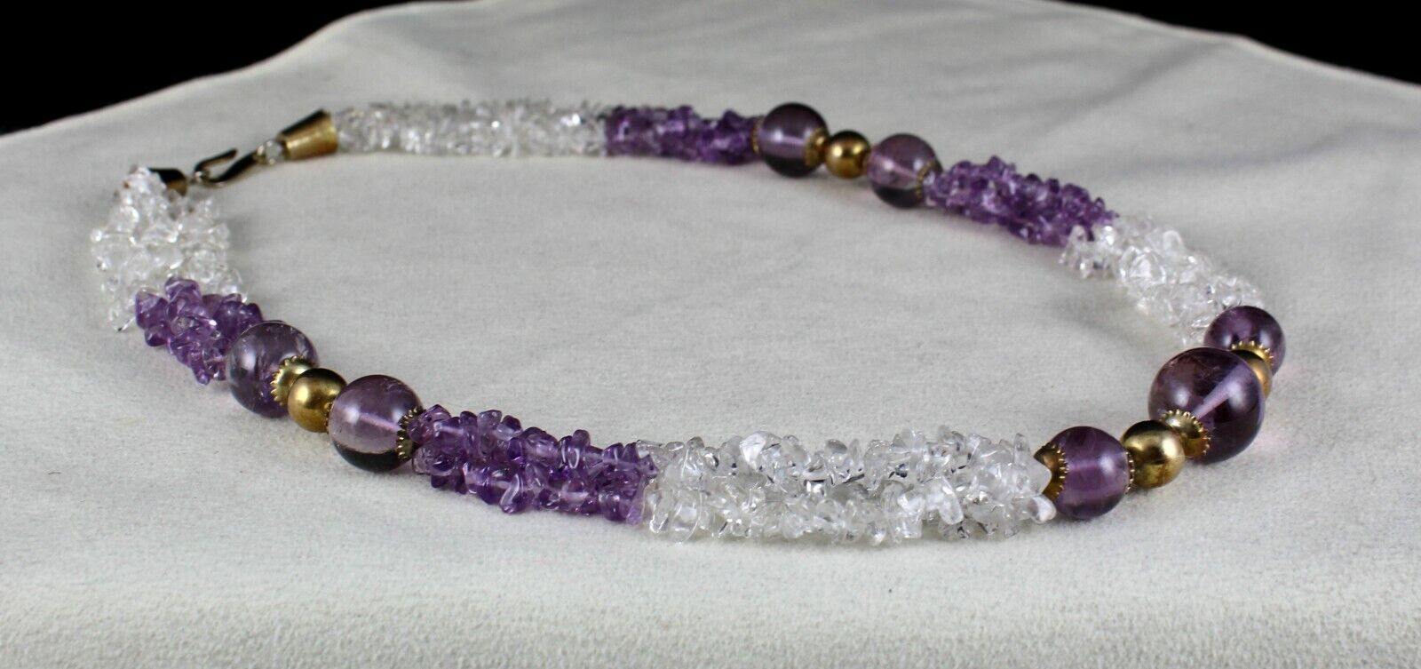 Natural Amethyst Crystal Quartz Fancy 364 Carats Uncut Designer Fashion Necklace