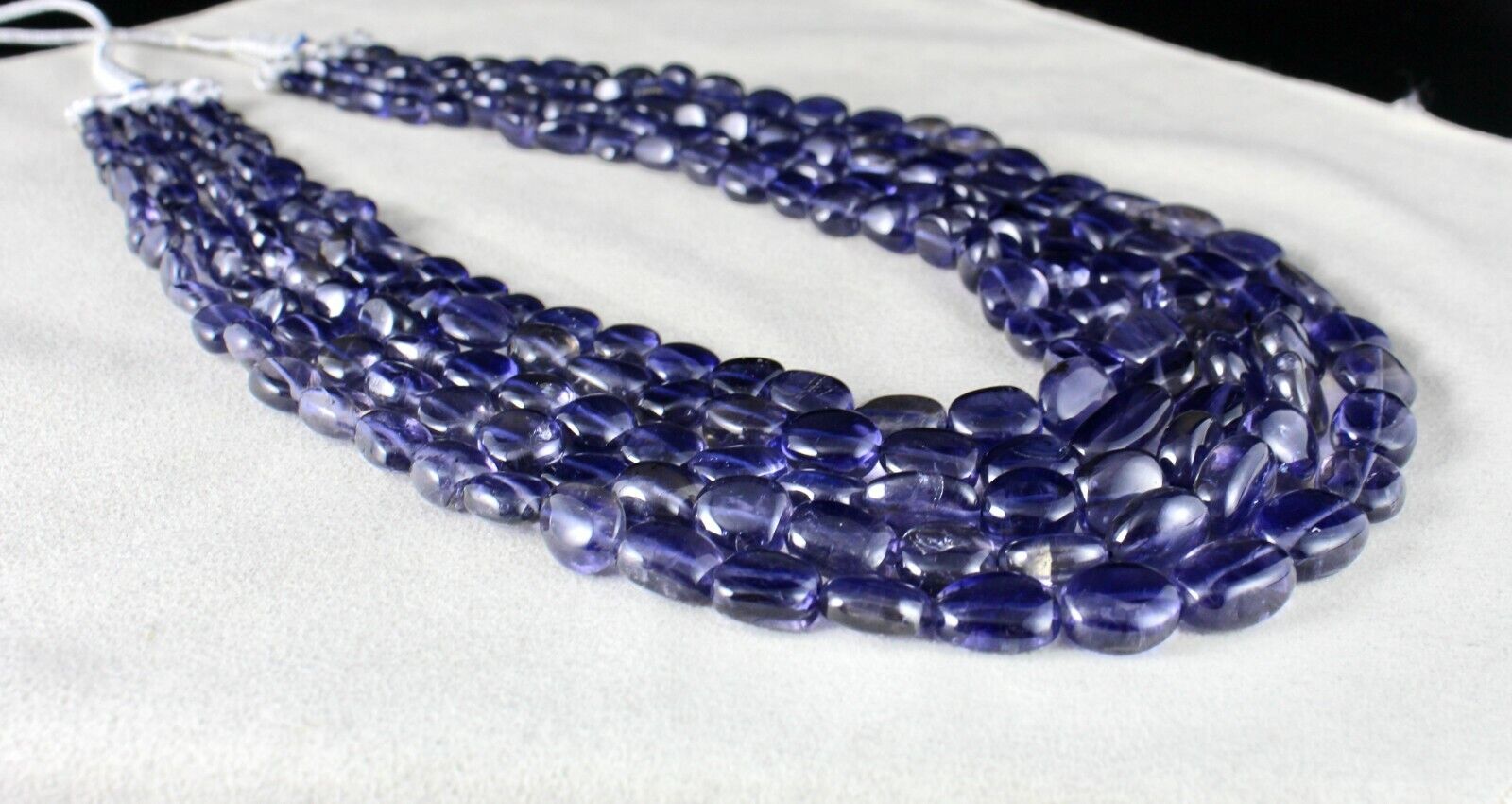 Certified Natural Iolite Cabochon 5L 846 Ct Finest Blue Gemstone Estate Necklace