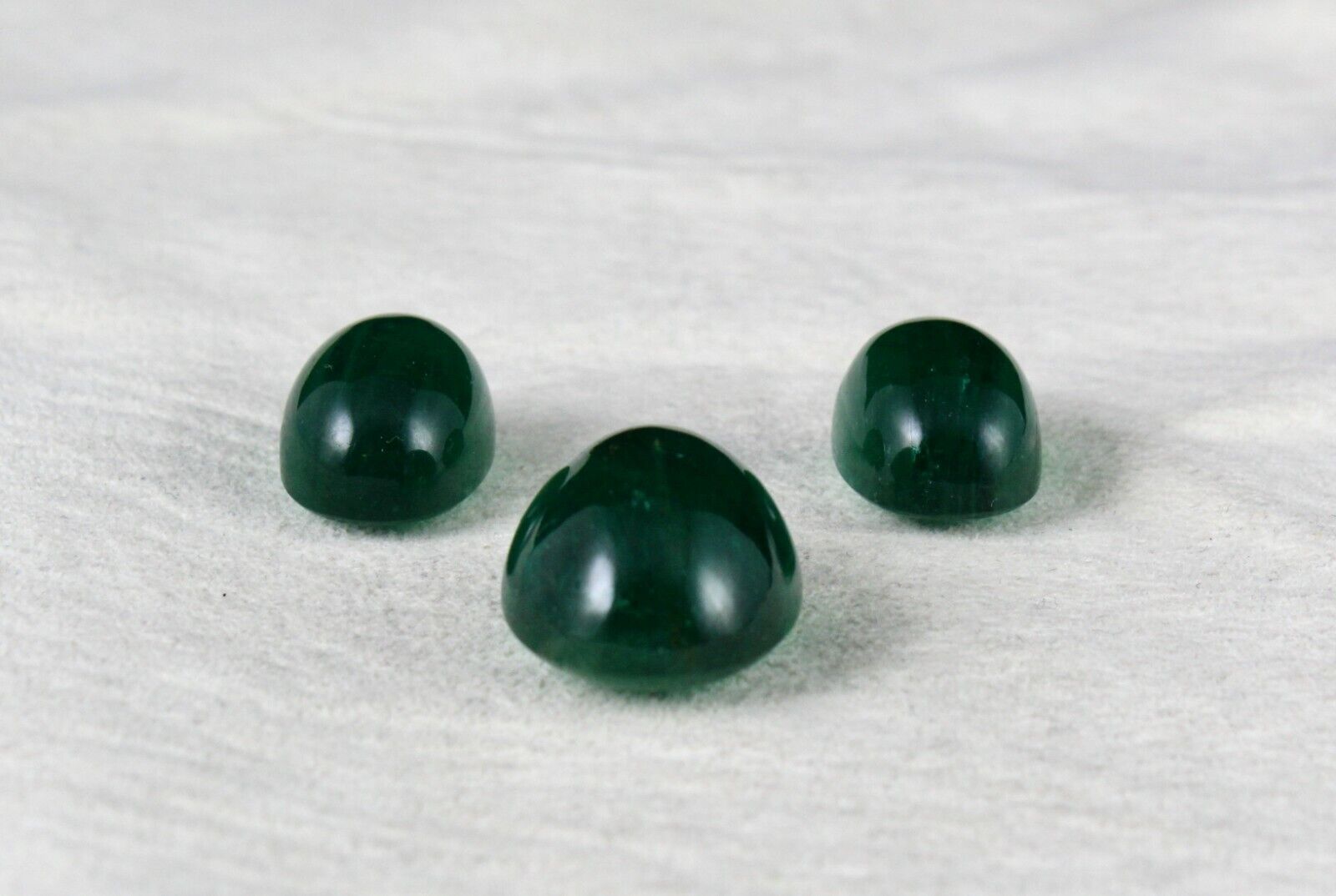 NATURAL ZAMBIAN EMERALD OVAL CABOCHON 82.92 CTS LOOSE GEMSTONE EARRING RING SET