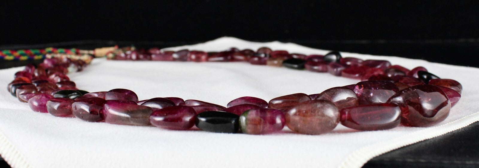 Certified Natural Tourmaline 1155 Ct Multi Fine Gemstone Beads Necklace
