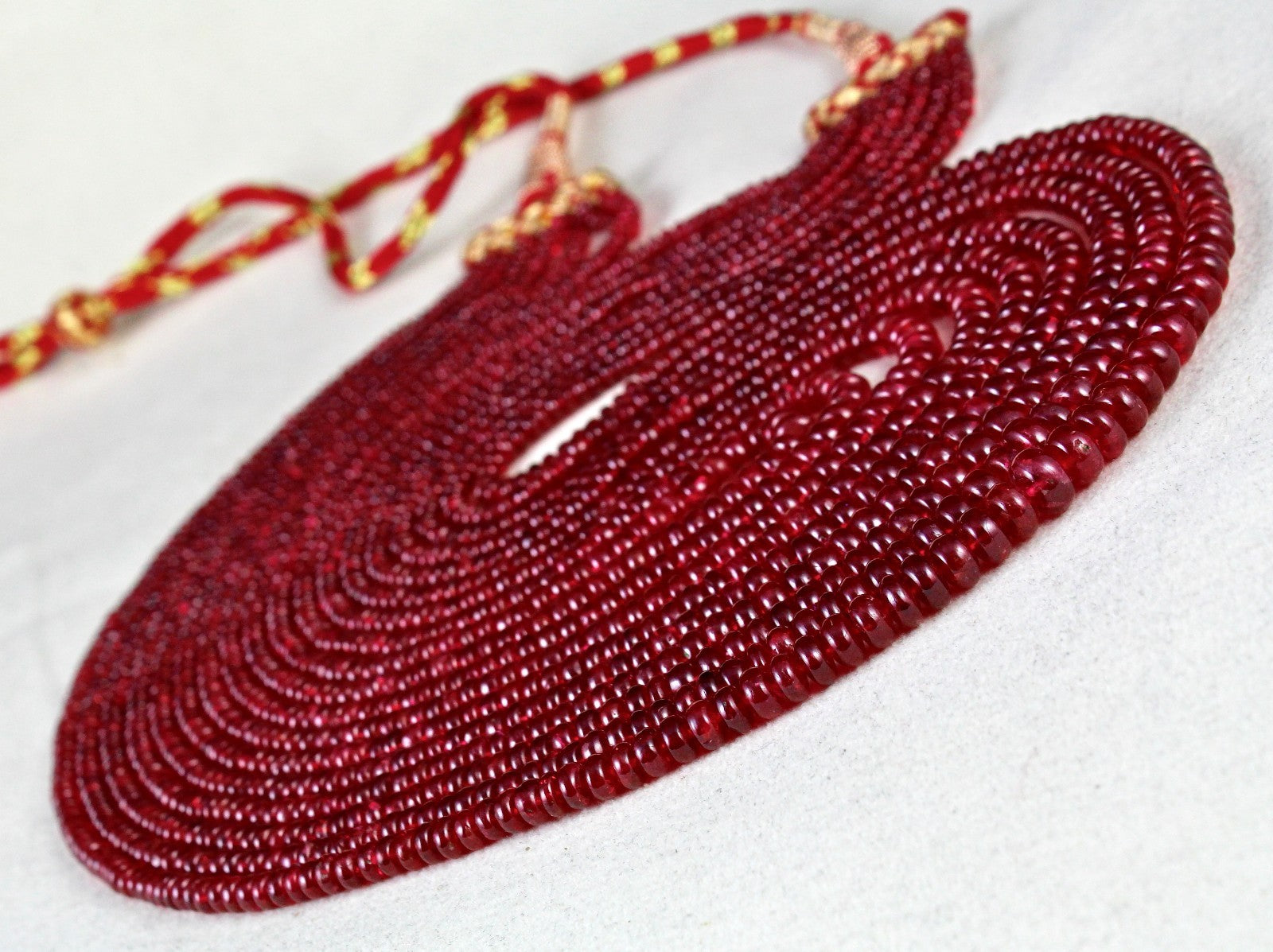 Certified Spinel Beads Necklace 9 L 732 Ct Natural Gemstone Important For Women