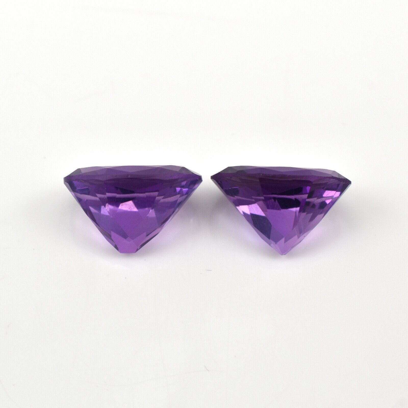 Natural Amethyst Oval Cut Gemstone Pair 20x15 mm 36.55 Ct Designing Earring