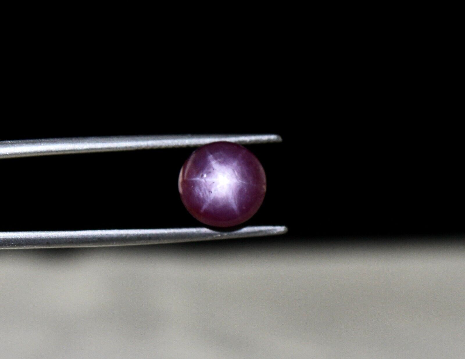 NATURAL 6 LINE STAR RUBY ROUND CABOCHON 6.35 CARATS GEMSTONE FOR RING PENDANT