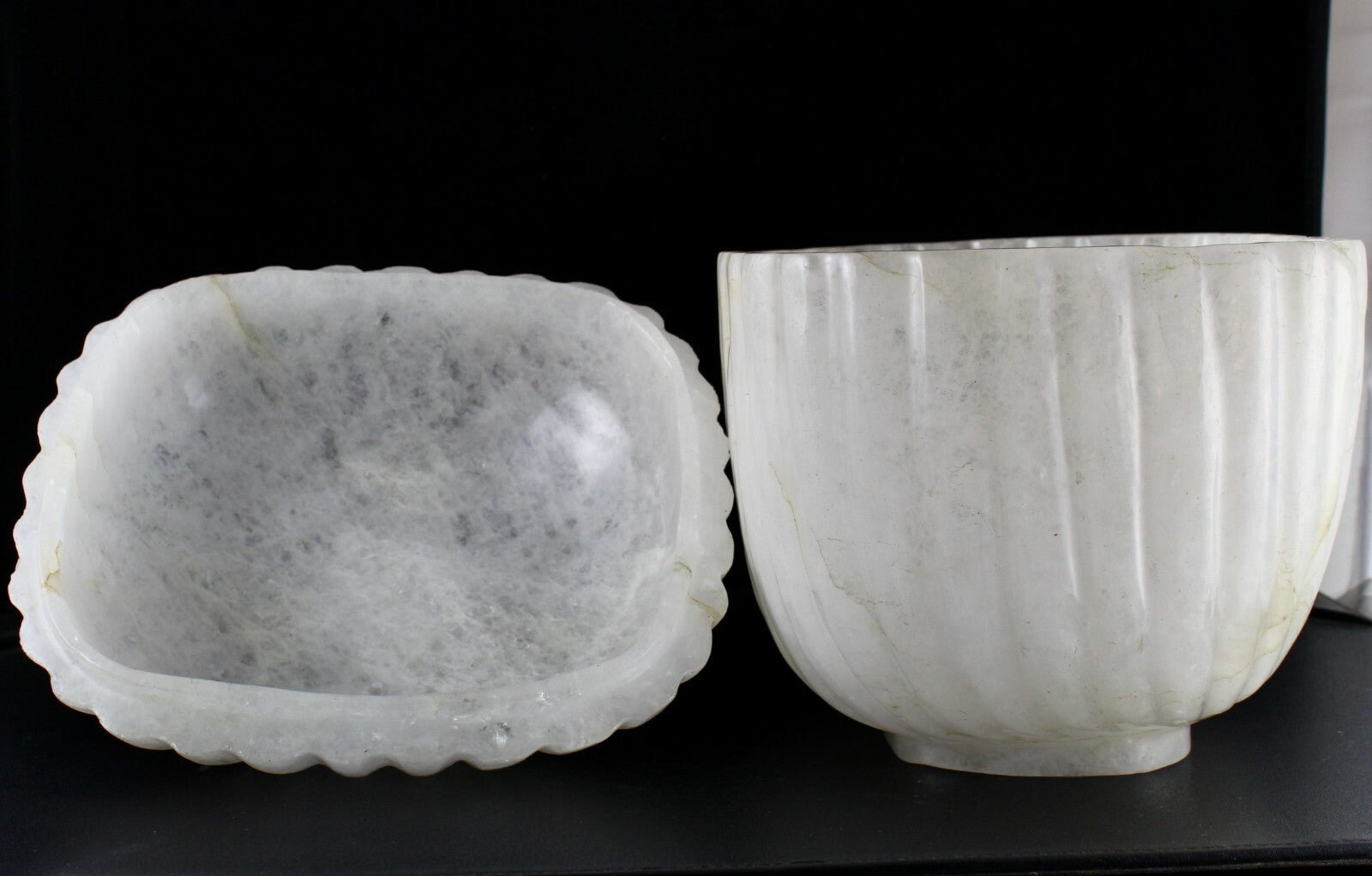 Certified Natural Rock Crystal Quartz 17170ct Carved Gemstone Bowl Home Decor