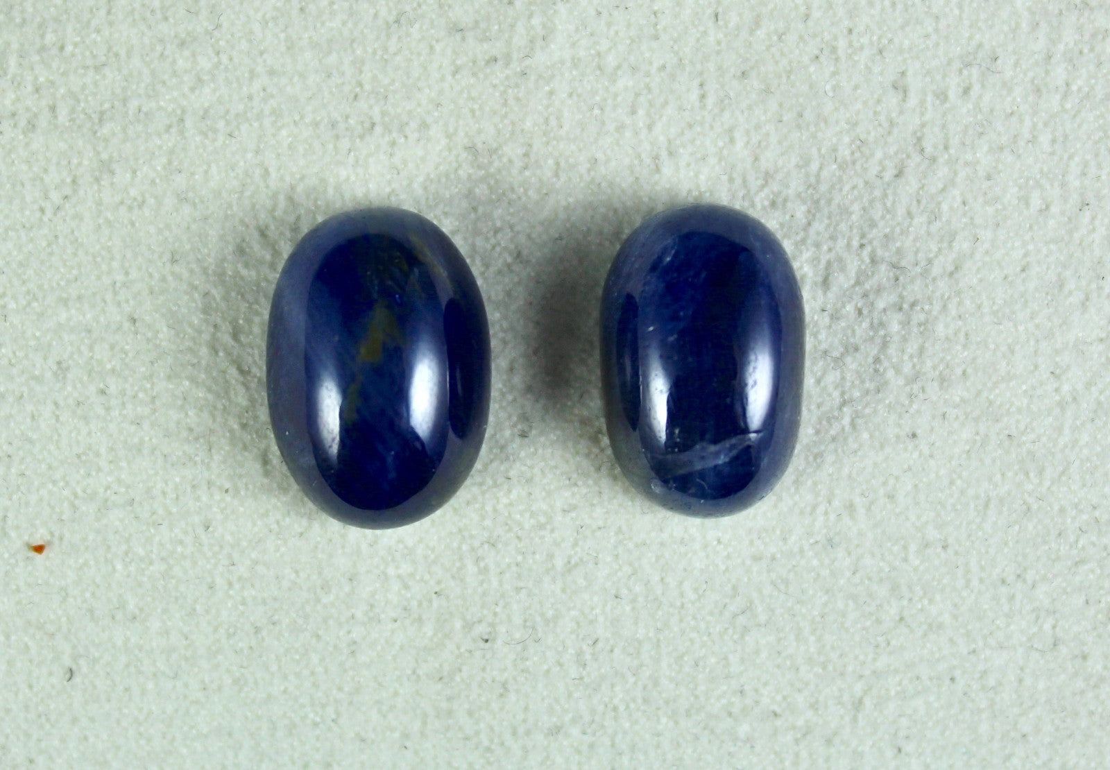 Certified Natural Untreated Blue Sapphire Cabochon Oval 2 Pc 31.41 Ct Earrings