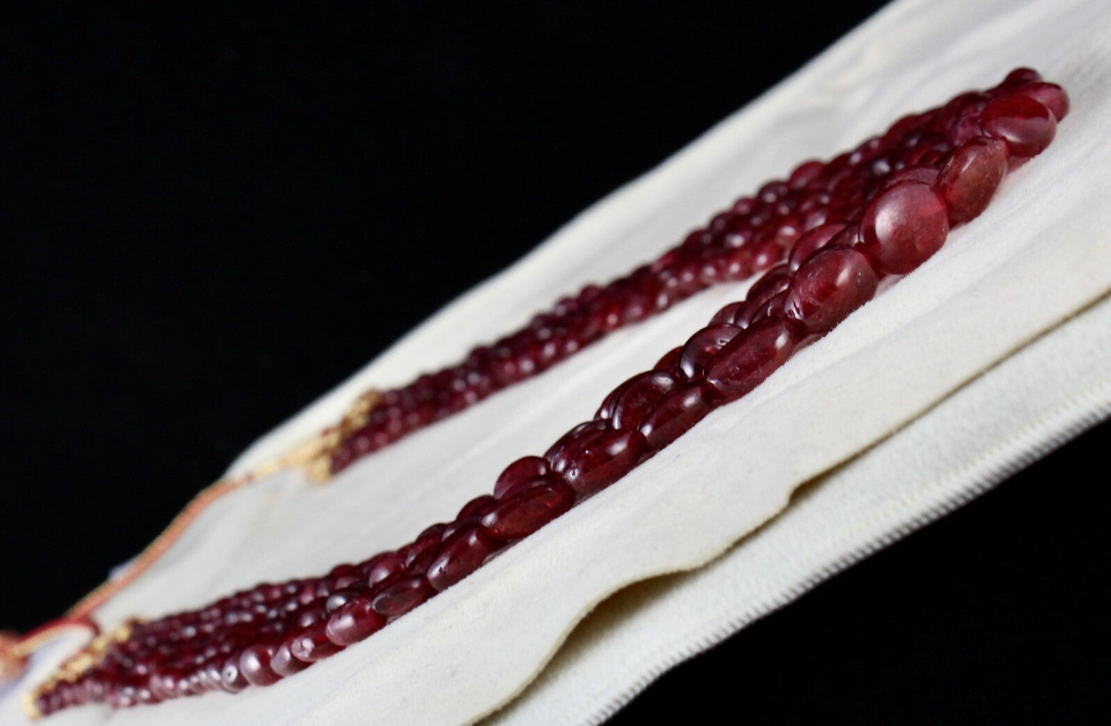 Certified Natural Spinel Necklace 750 Ct Beaded Cabochon Red Gemstone Beads