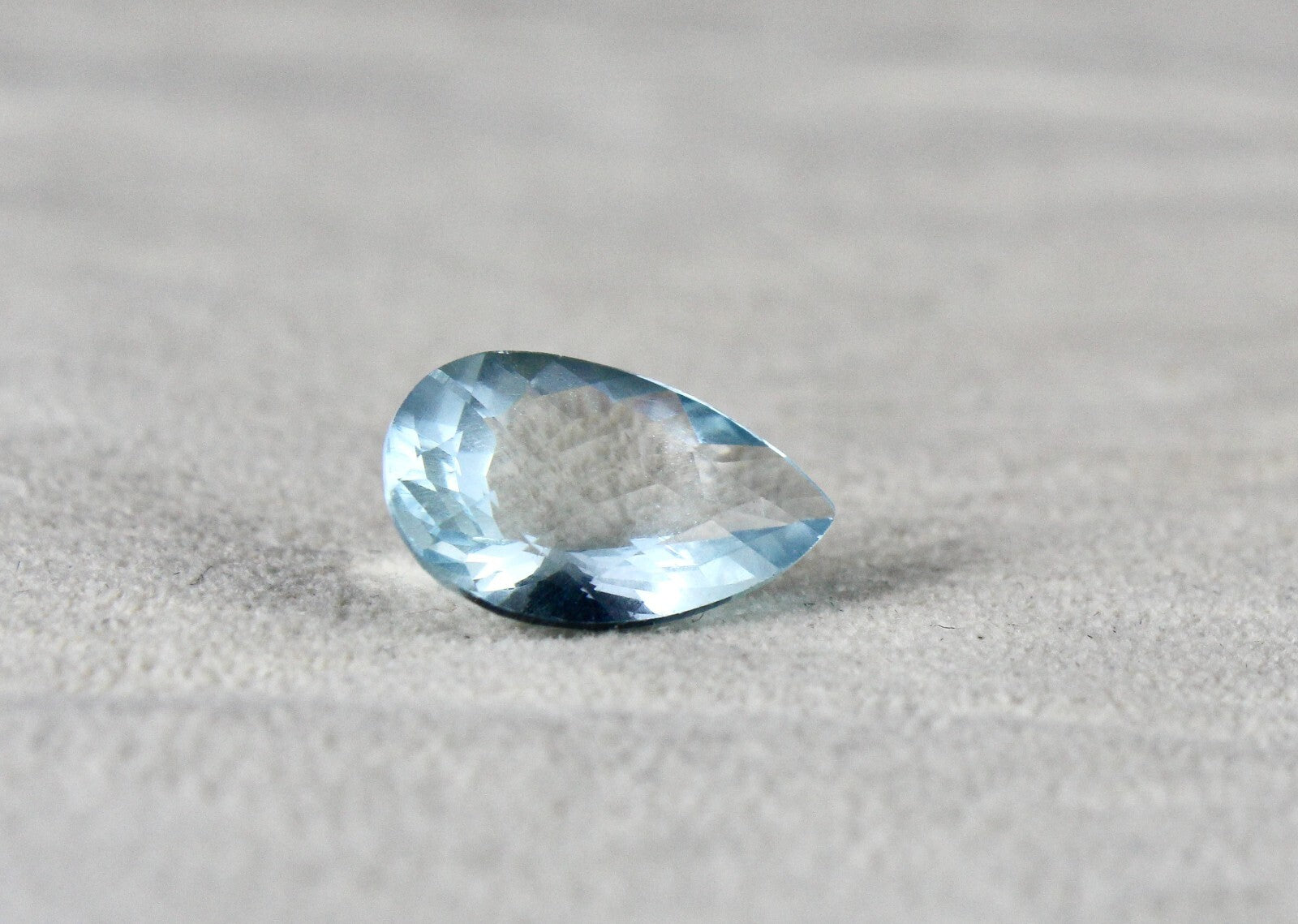 Natural Blue Aquamarine Pear Cut 4.51ct Gemstone For Ring Pendant