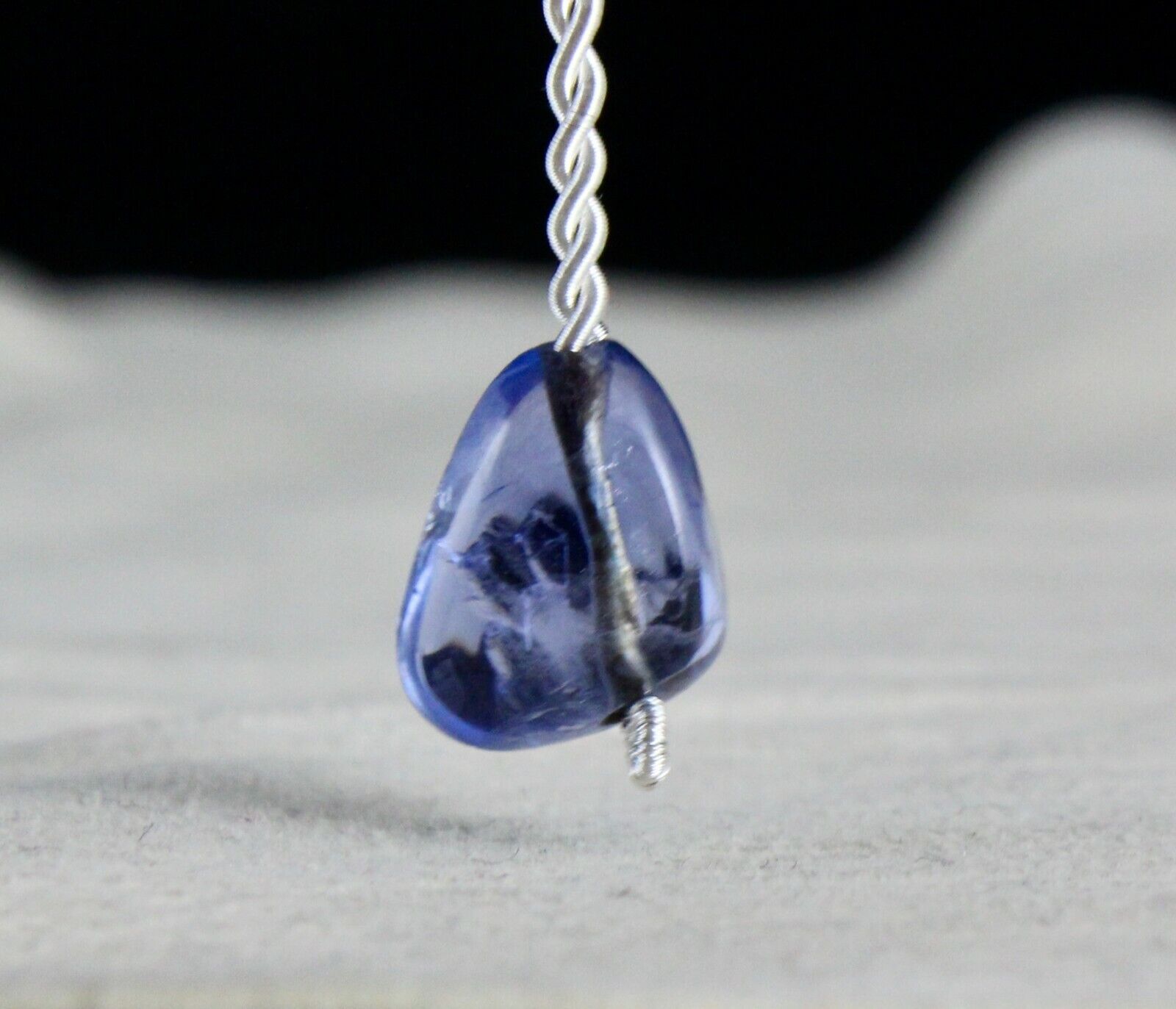 15x12 MM NATURAL BLUE SAPPHIRE BEAD NUGGET 12.41 CTS GEMSTONE DESIGNING PENDANT