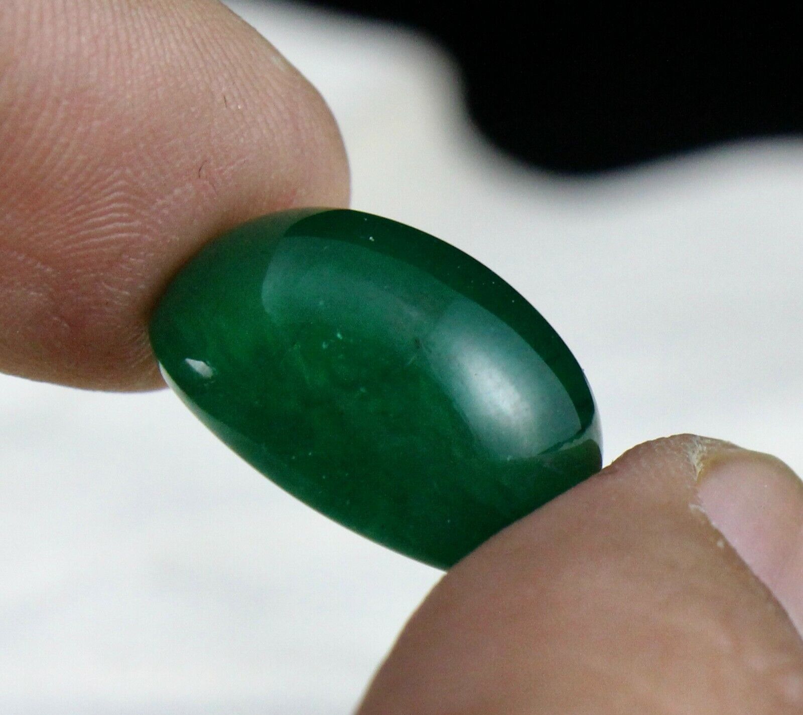 NATURAL ZAMBIAN EMERALD OVAL CABOCHON 44.32 CTS LOOSE GEMSTONE EARRING DESIGNING