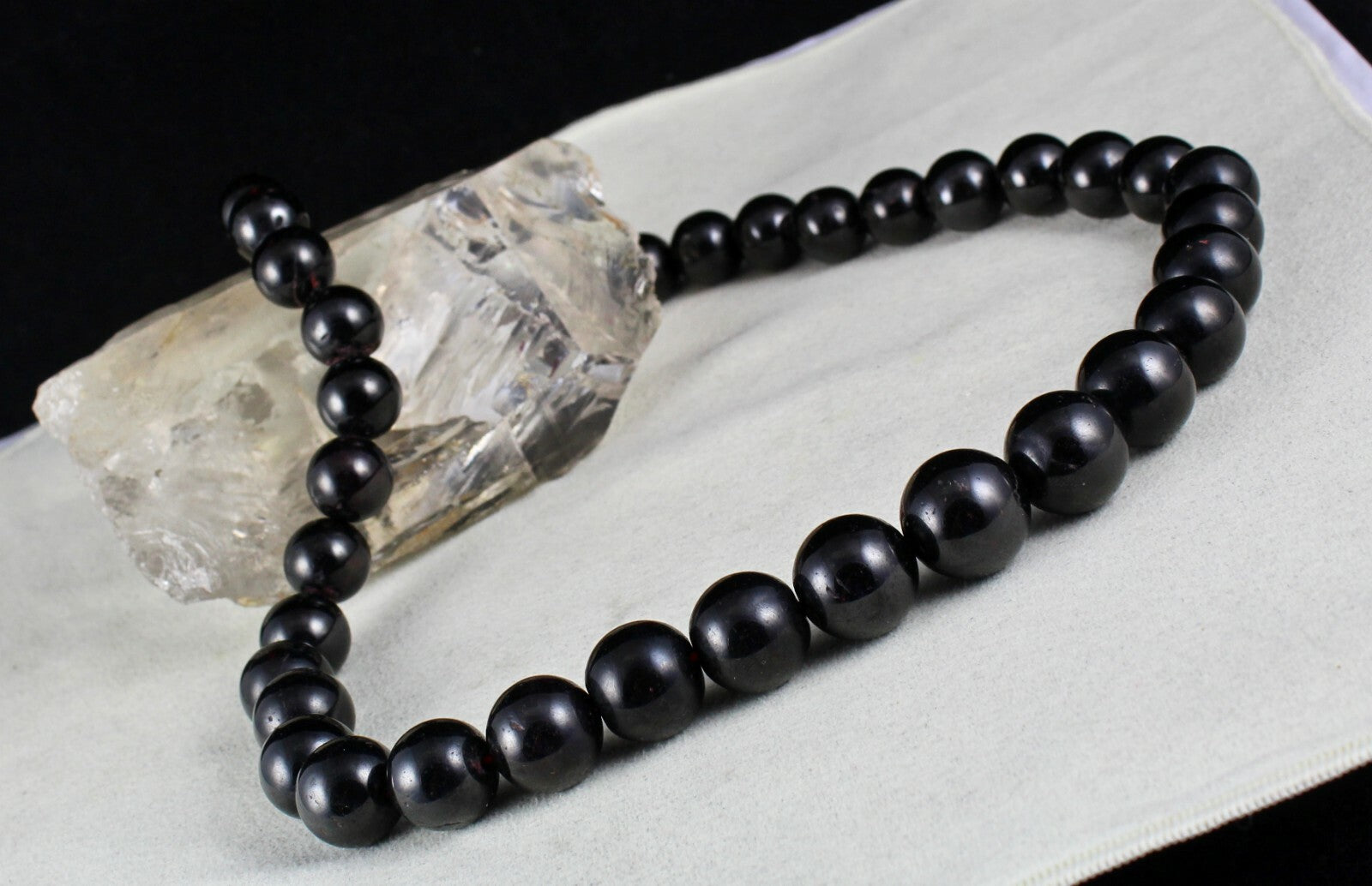 Certified Big Natural Garnet Round Beads 1451 Ct Ladies Fashion Necklace