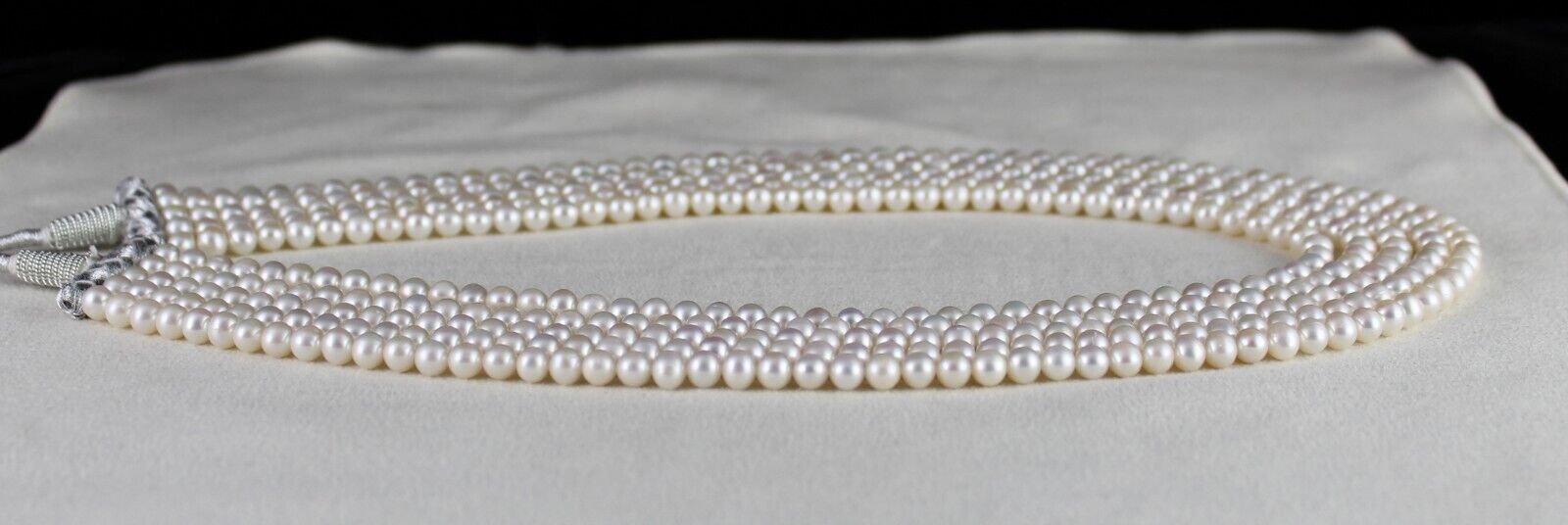 GENUINE FRESH WATER PEARL BEADS ROUND 5 L 525 CARATS GEMSTONE FASHION NECKLACE