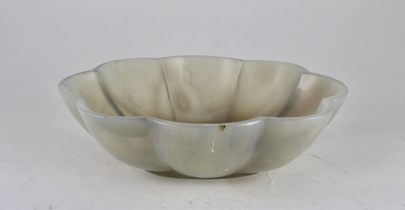 Handmade Natural Chalcedony Carved Oval 1629 Ct Gemstone Rare Bowl Home Decor